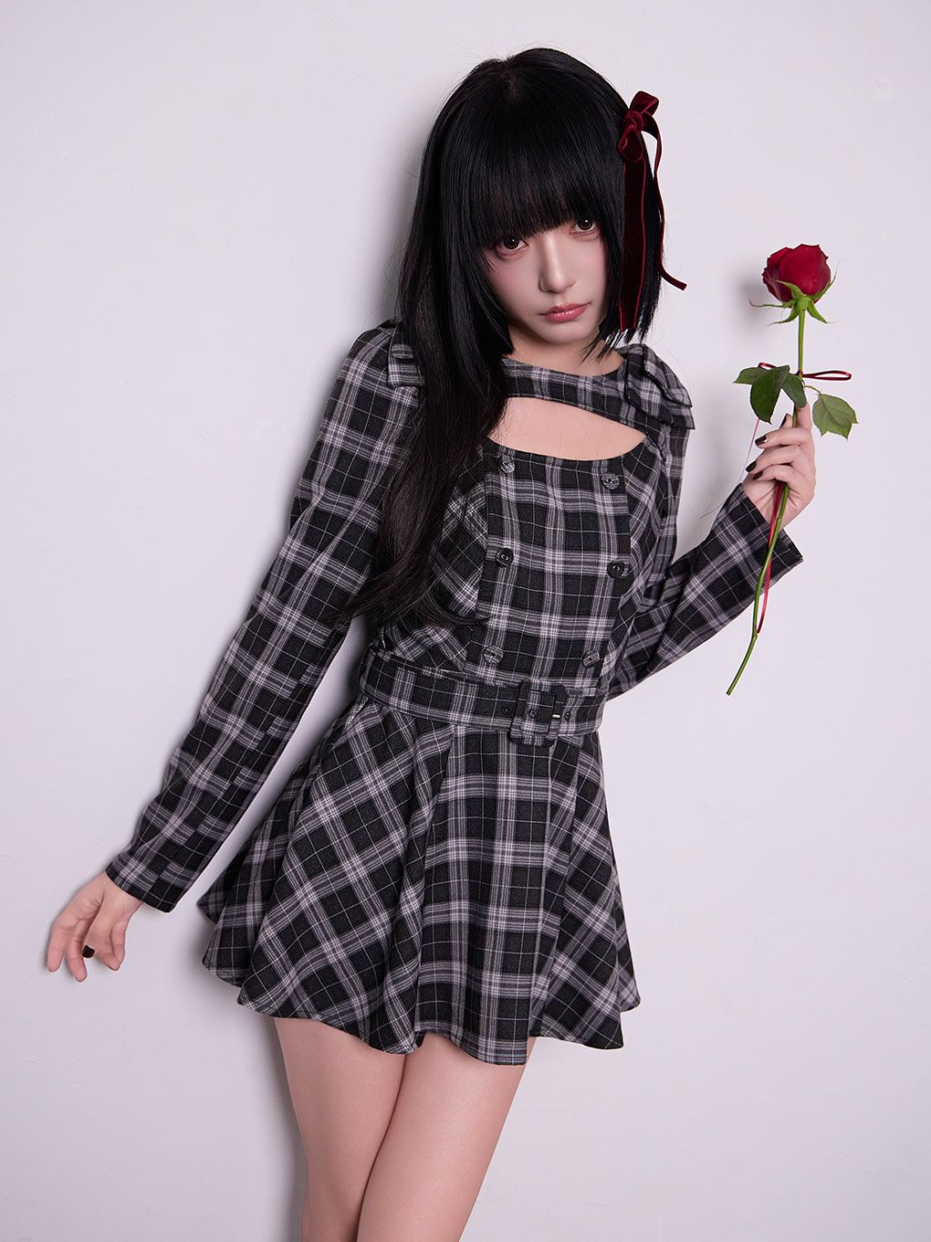 【BUBBLES】ショルダーリボンセットアップ