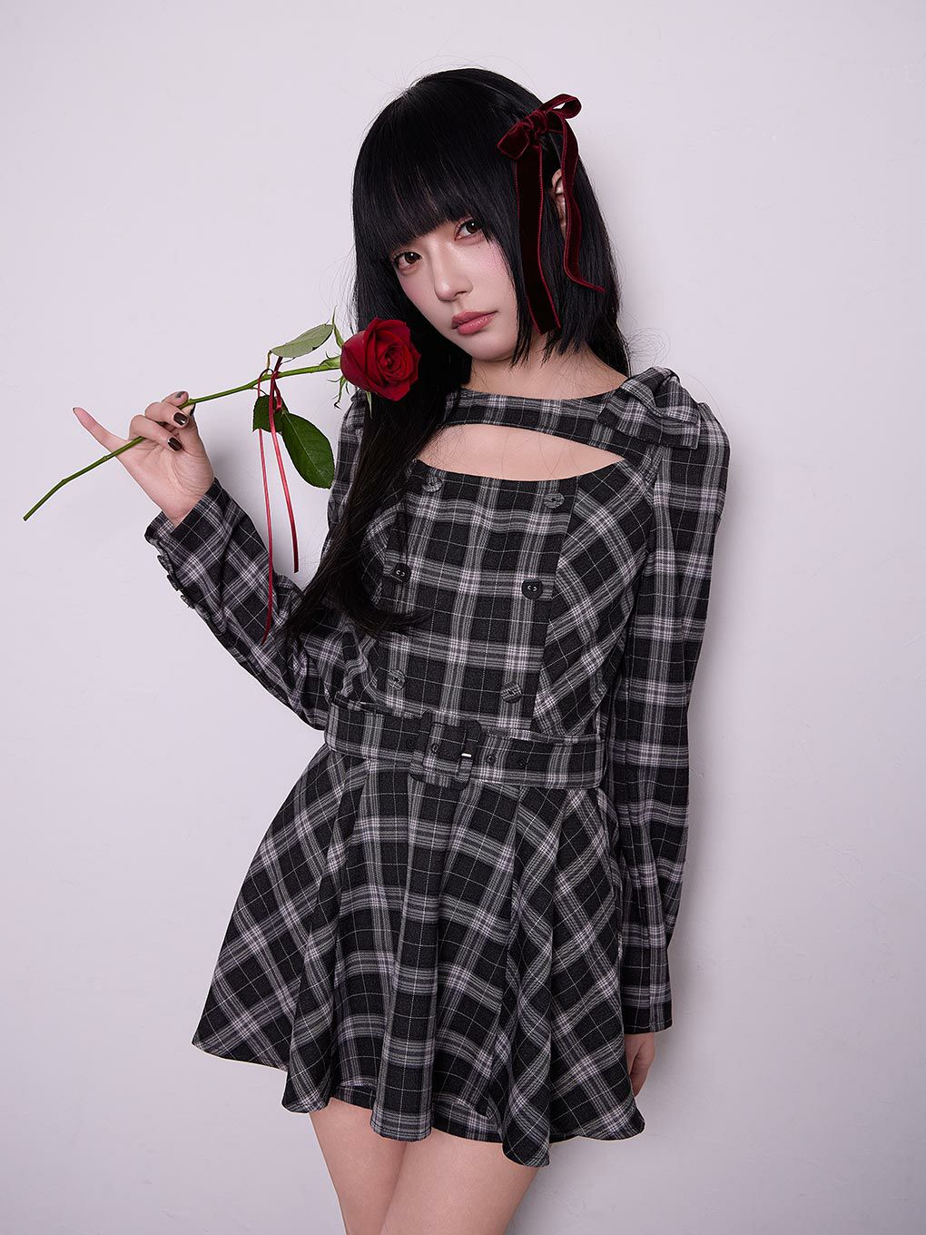 【BUBBLES】ショルダーリボンセットアップ