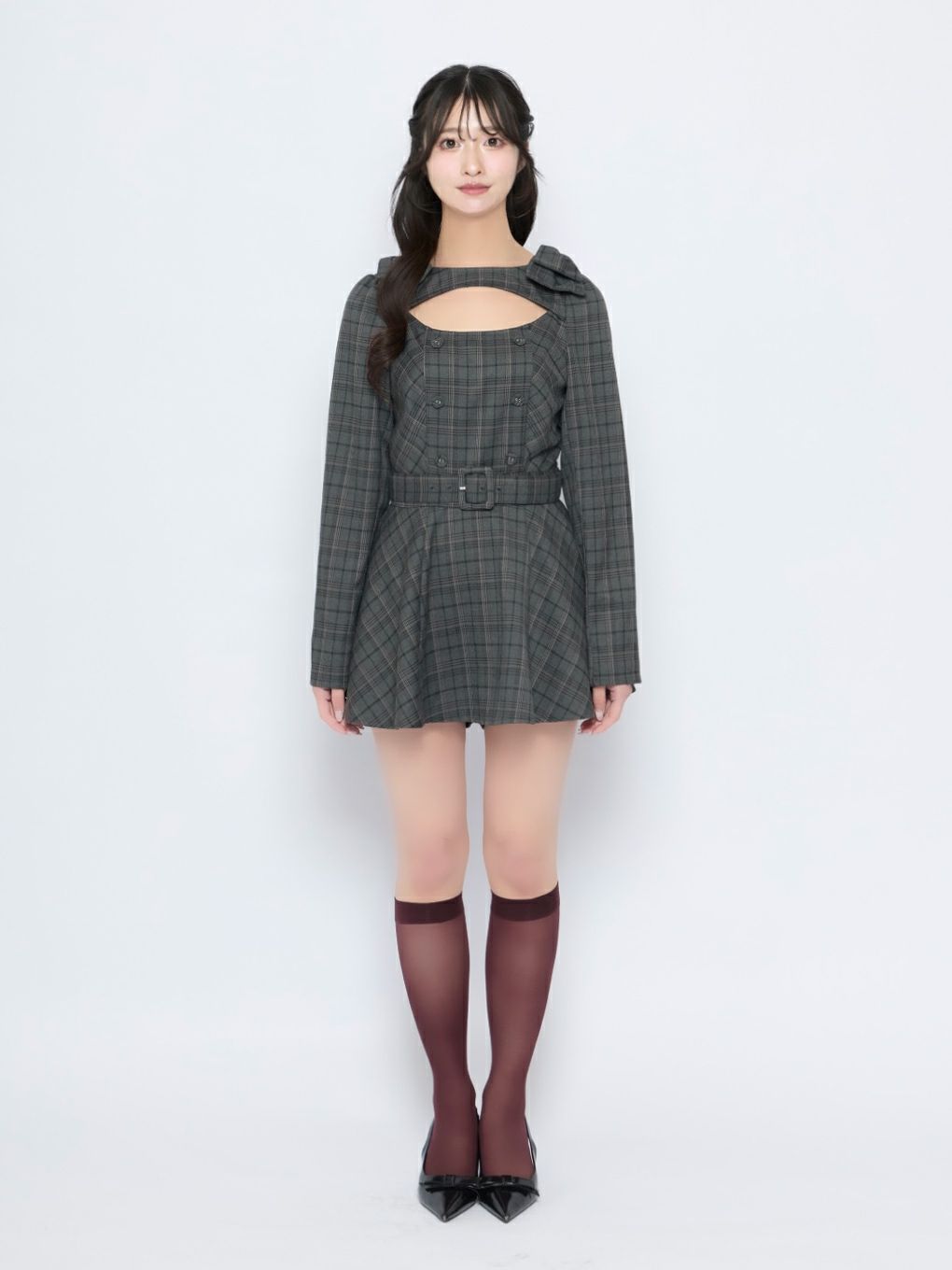 【BUBBLES】ショルダーリボンセットアップ