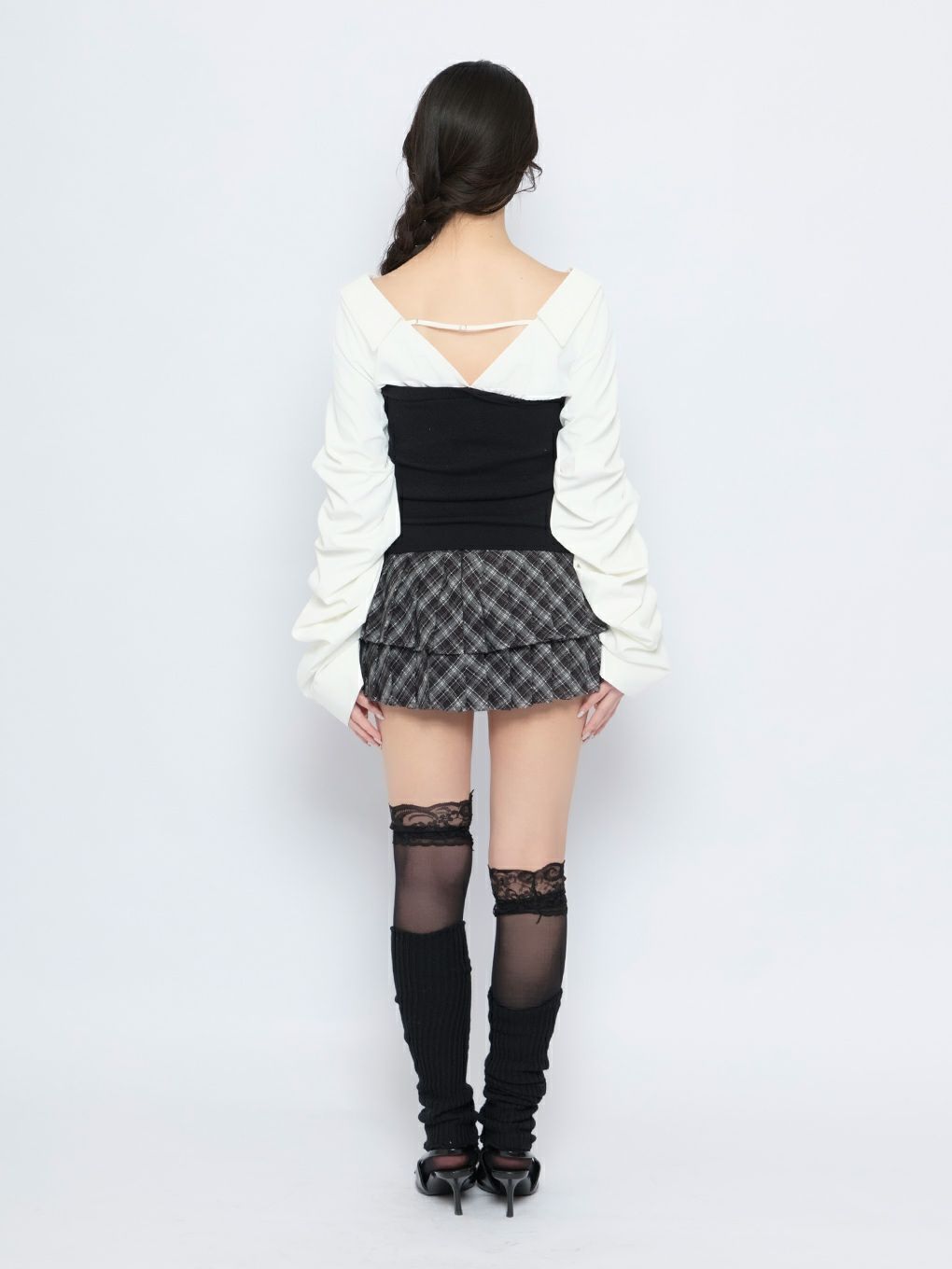 【BUBBLES】ルーズシャツニットトップス