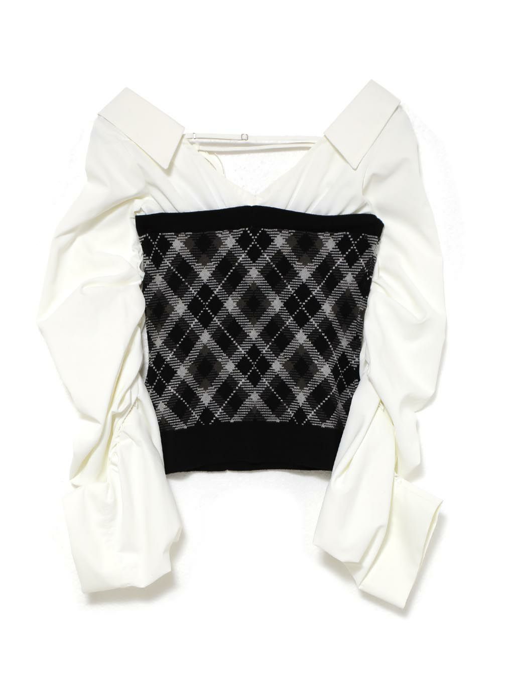 【BUBBLES】ルーズシャツニットトップス