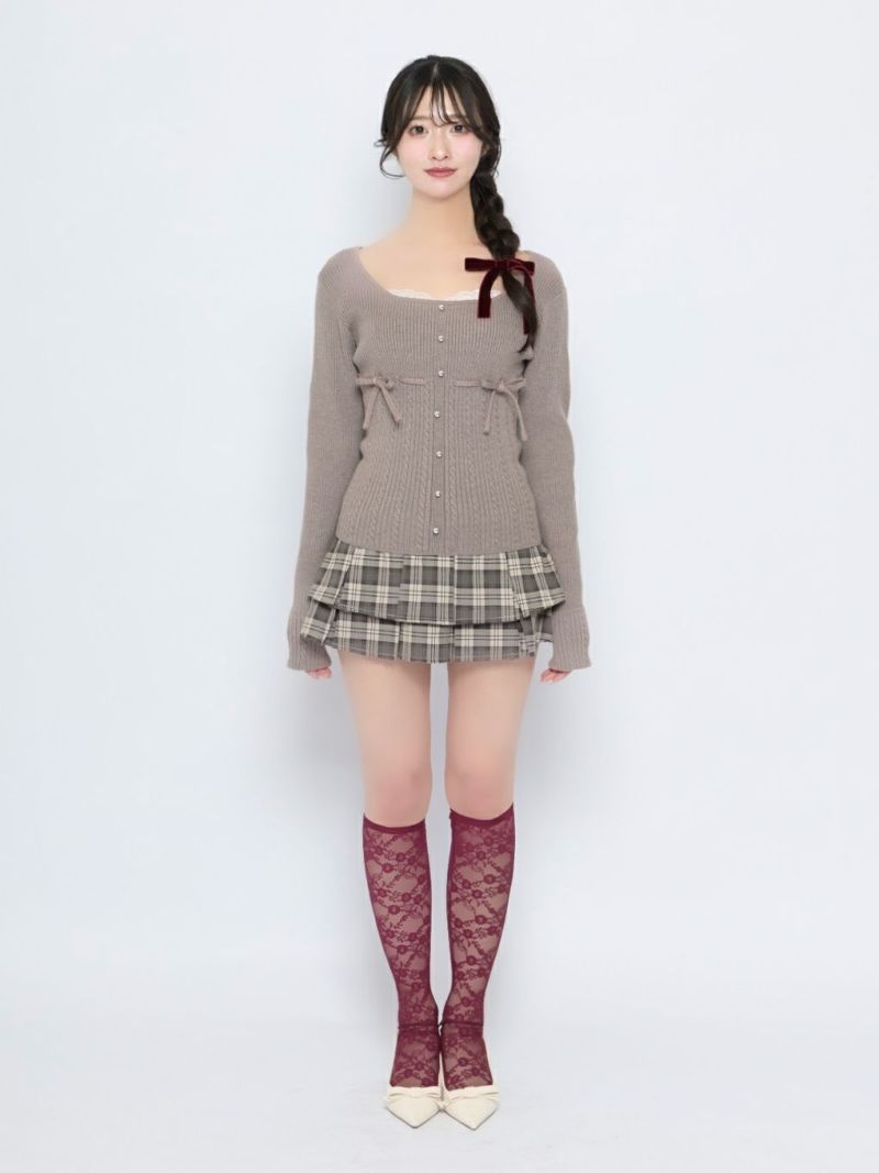 BUBBLES】リボンケーブルニットトップス | sparkling mall online store