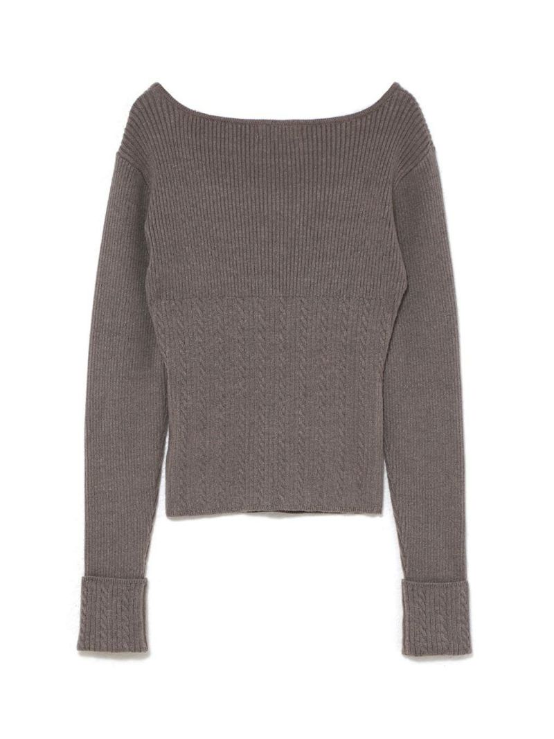 BUBBLES】リボンケーブルニットトップス | sparkling mall online store