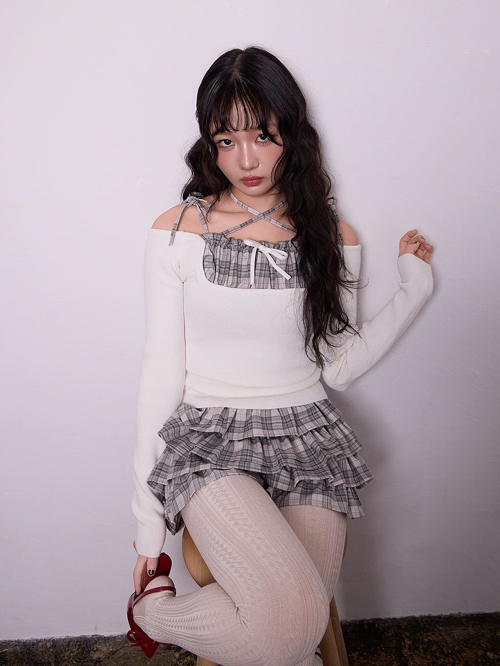 【BUBBLES】フリルパターンスカパン