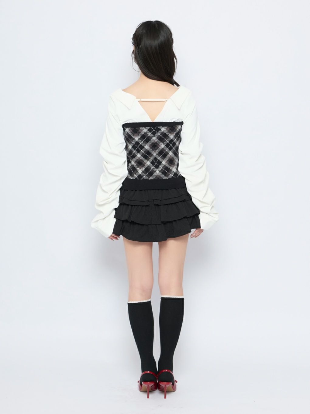 【BUBBLES】フリルパターンスカパン