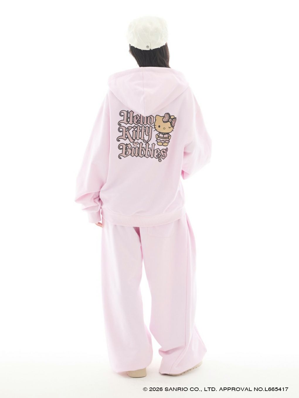 【BUBBLES】グリッターロゴルーズパーカー