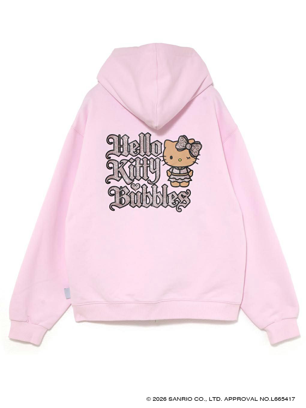 【BUBBLES】グリッターロゴルーズパーカー