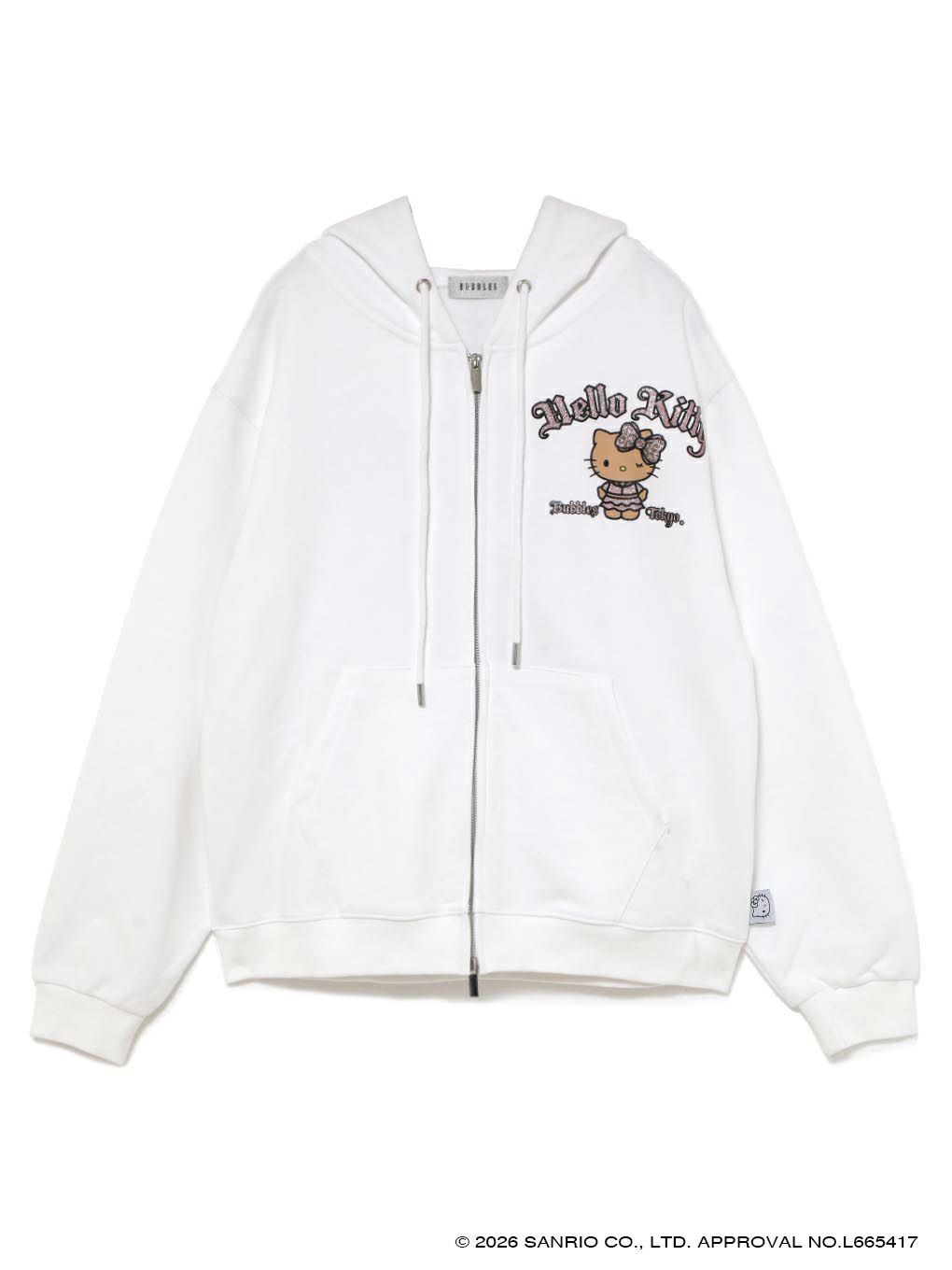 【BUBBLES】グリッターロゴルーズパーカー