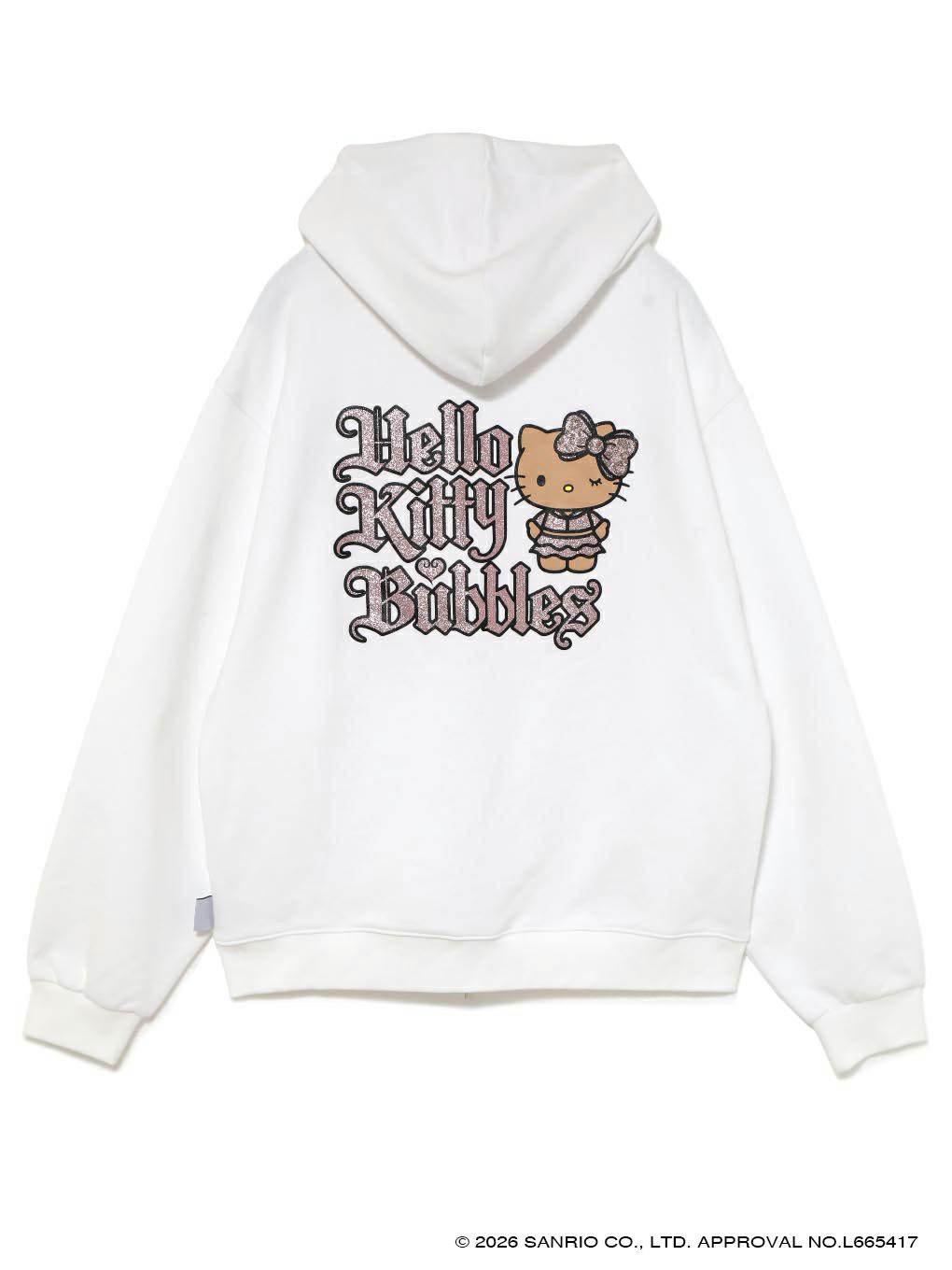 【BUBBLES】グリッターロゴルーズパーカー