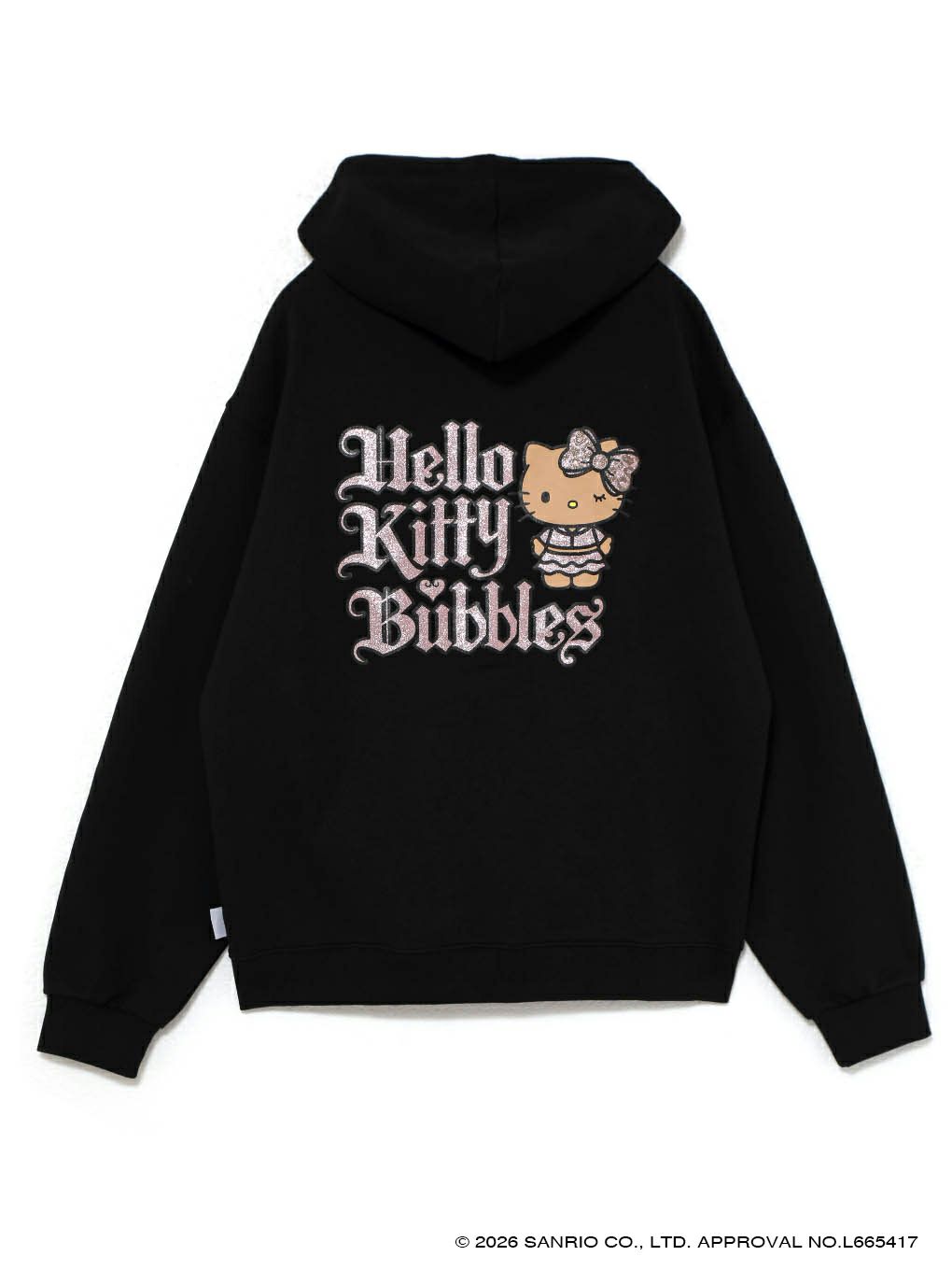 【BUBBLES】グリッターロゴルーズパーカー