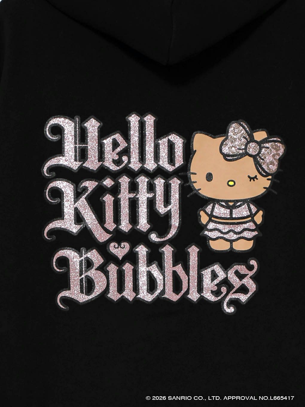 【BUBBLES】グリッターロゴルーズパーカー