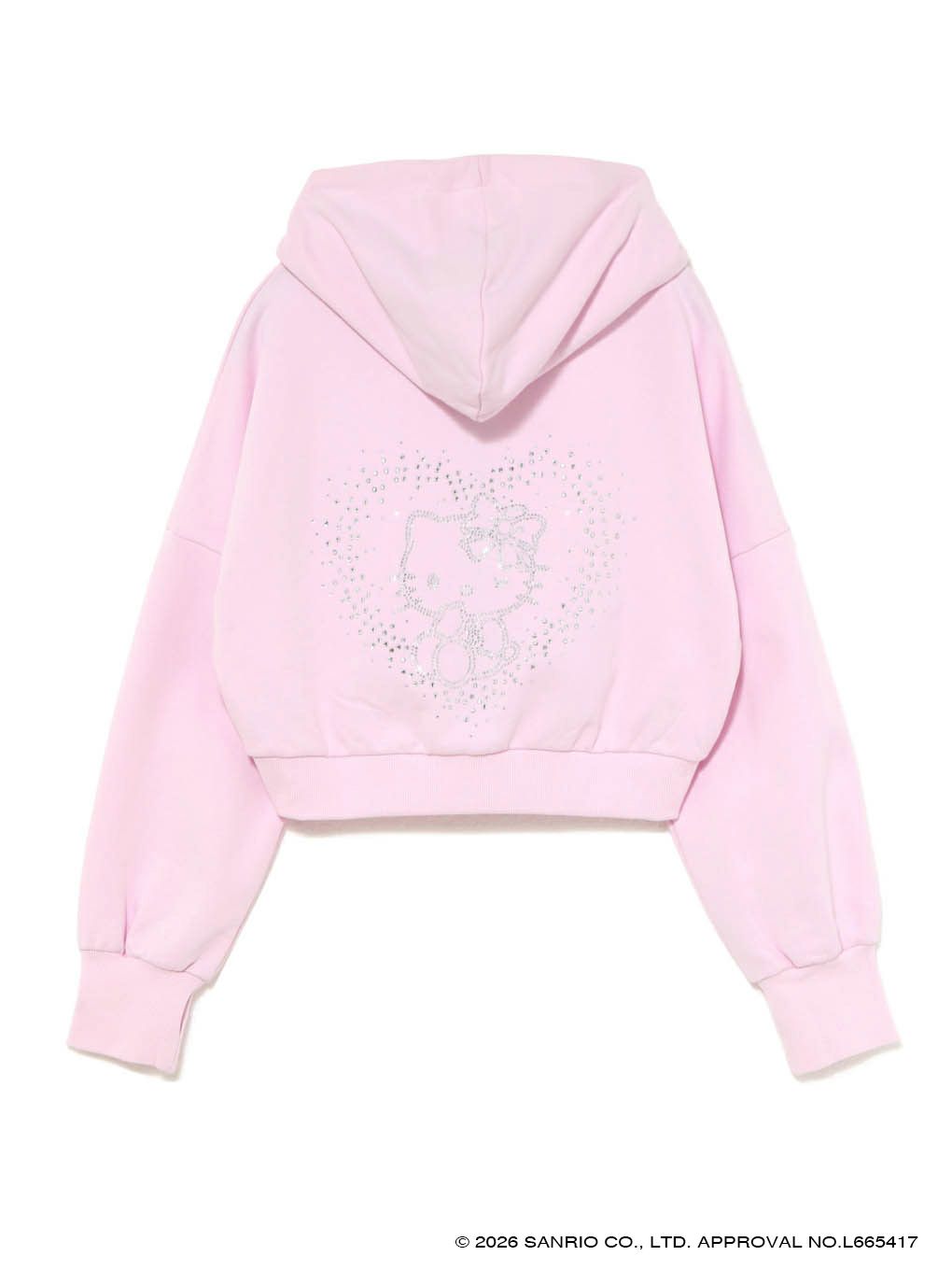 【BUBBLES】ハートビジュークロップドパーカー