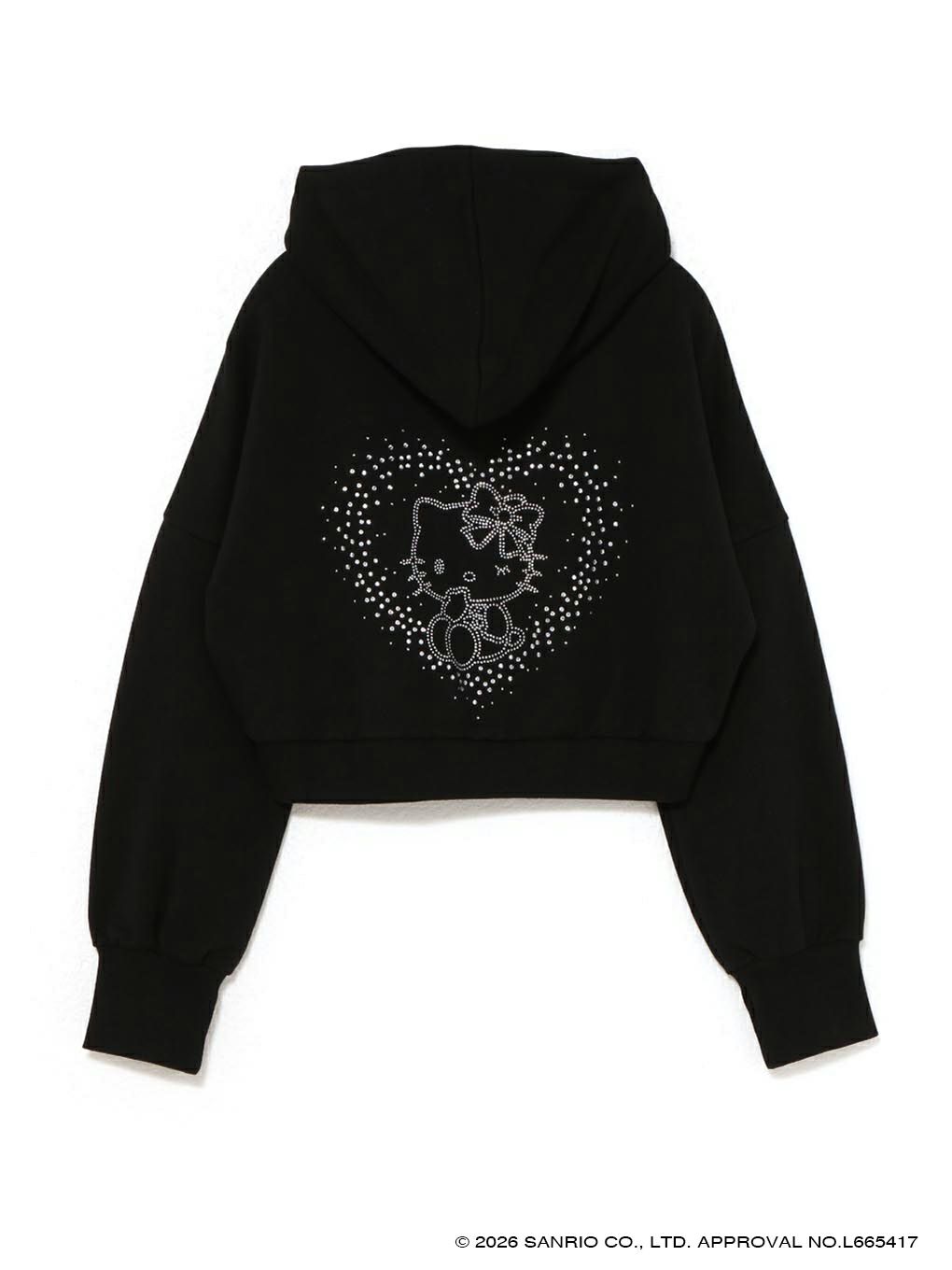 【BUBBLES】ハートビジュークロップドパーカー