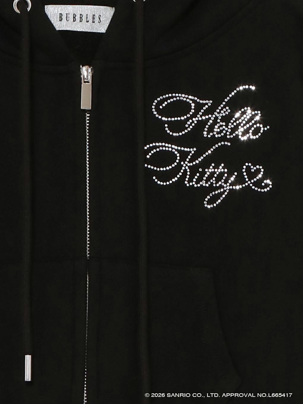 【BUBBLES】ハートビジュークロップドパーカー