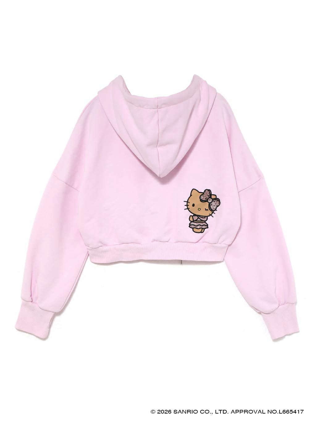 【BUBBLES】グリッターロゴクロップドパーカー