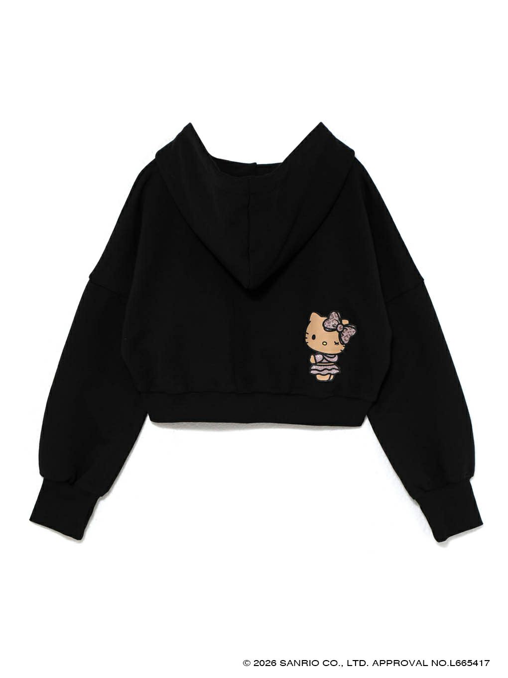 【BUBBLES】グリッターロゴクロップドパーカー