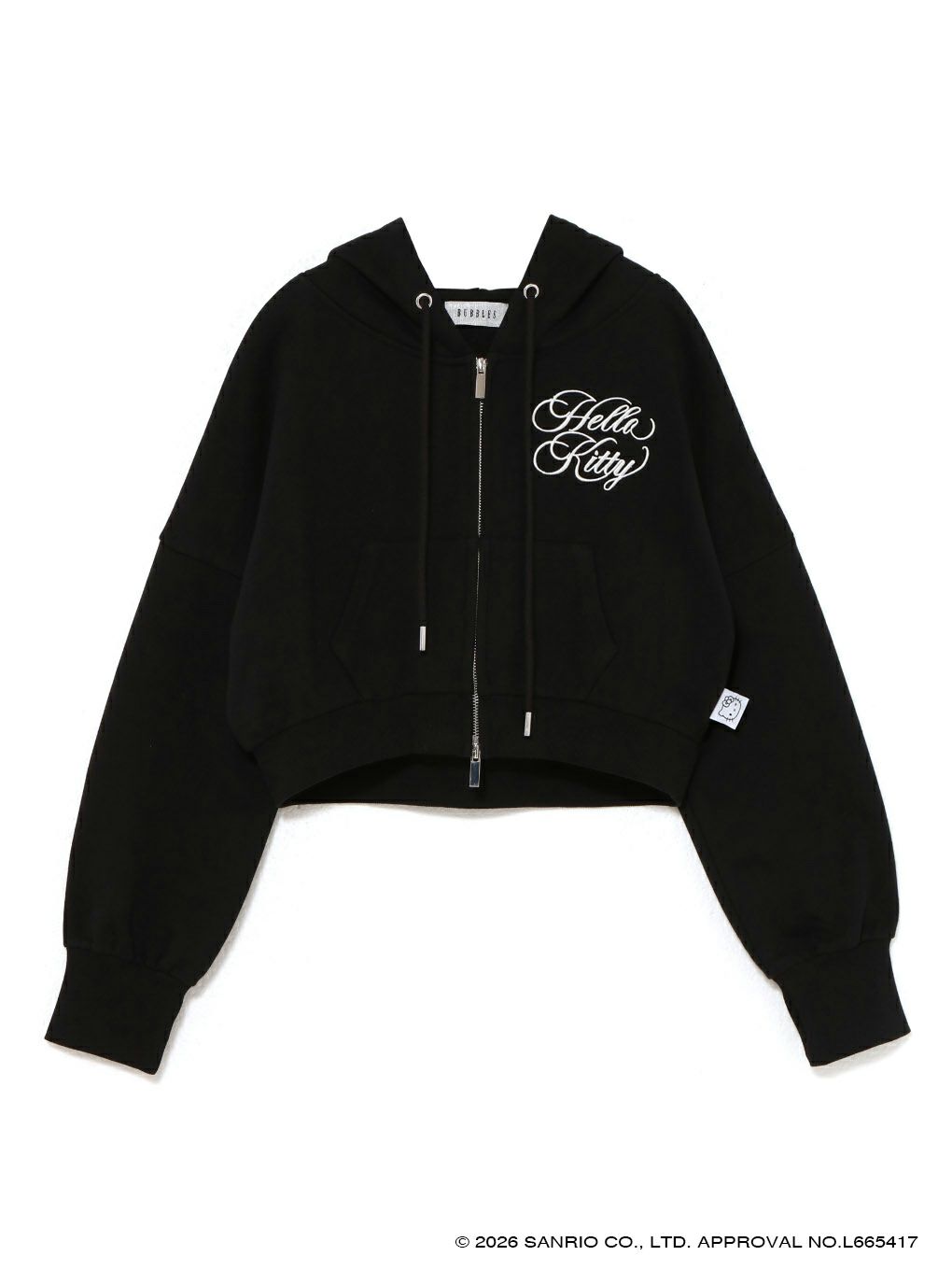 【BUBBLES】エンブロイダリークロップドパーカー