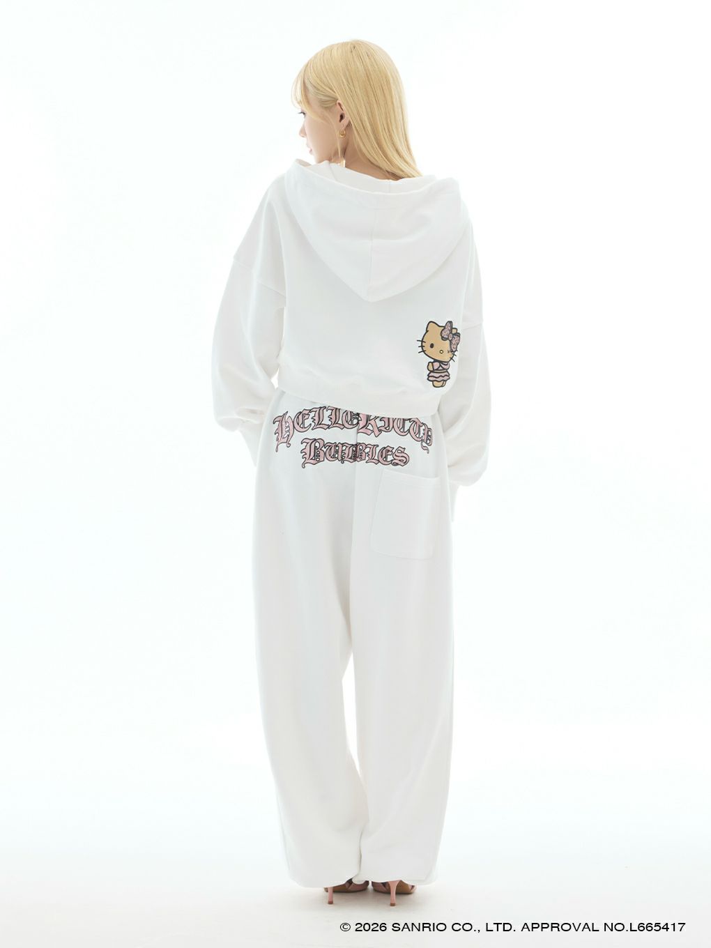 【BUBBLES】グリッターロゴスウェットパンツ