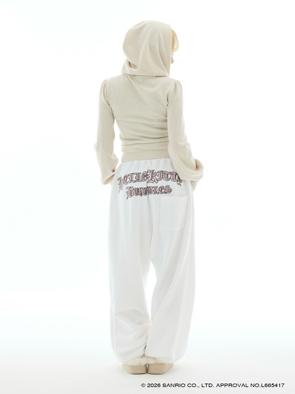 【BUBBLES】グリッターロゴスウェットパンツ