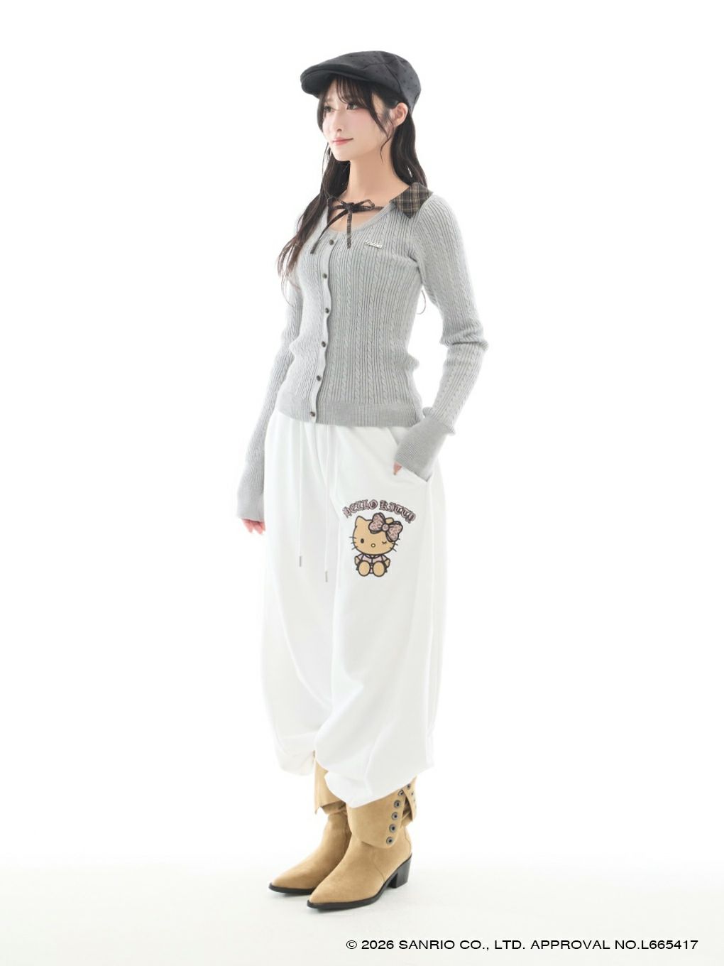 【BUBBLES】グリッターロゴスウェットパンツ