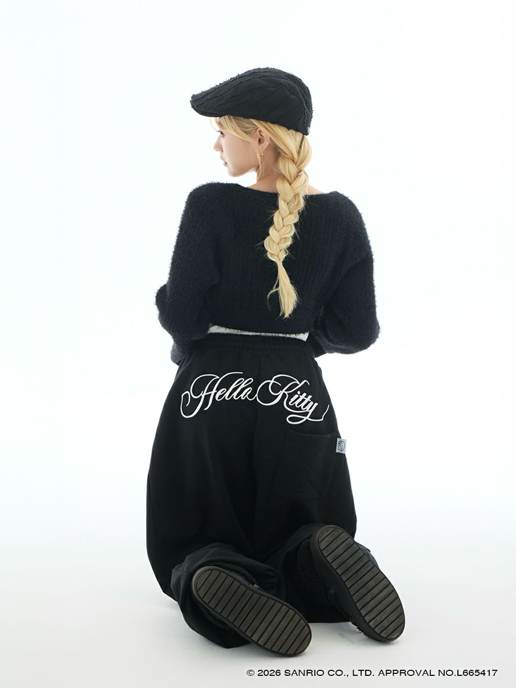 【BUBBLES】エンブロイダリースウェットパンツ