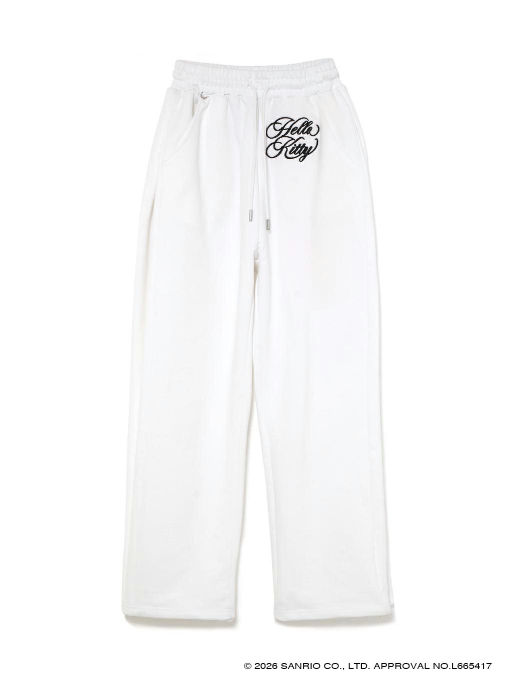 【BUBBLES】エンブロイダリースウェットパンツ