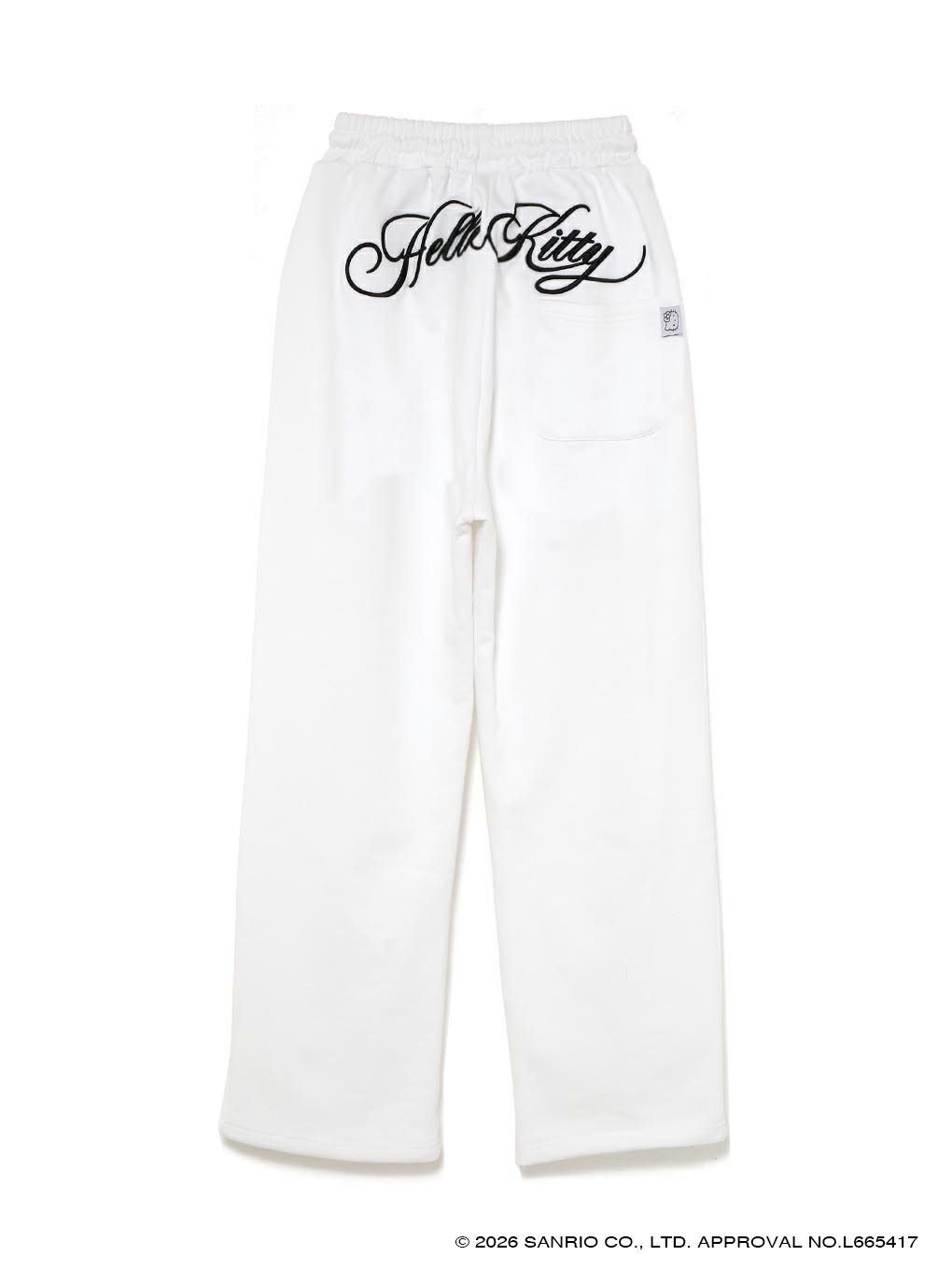 【BUBBLES】エンブロイダリースウェットパンツ