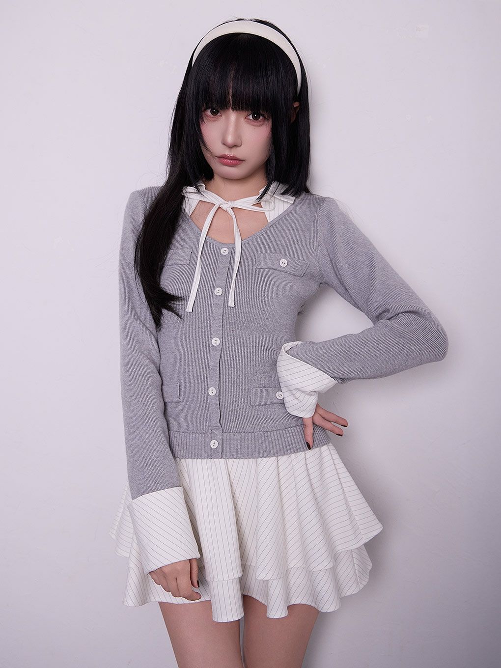 【BUBBLES】スクールリボンワンピース