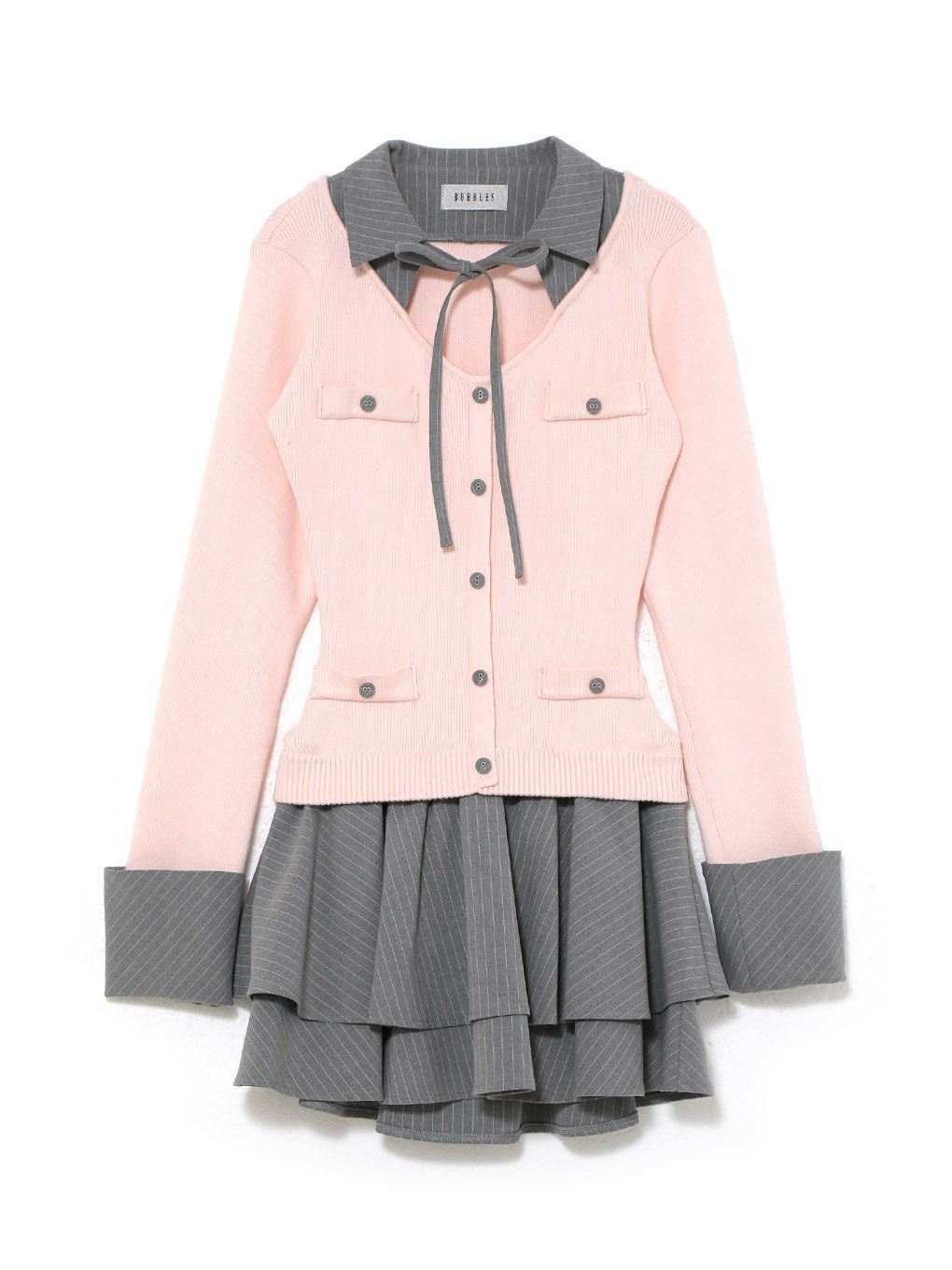 【BUBBLES】スクールリボンワンピース