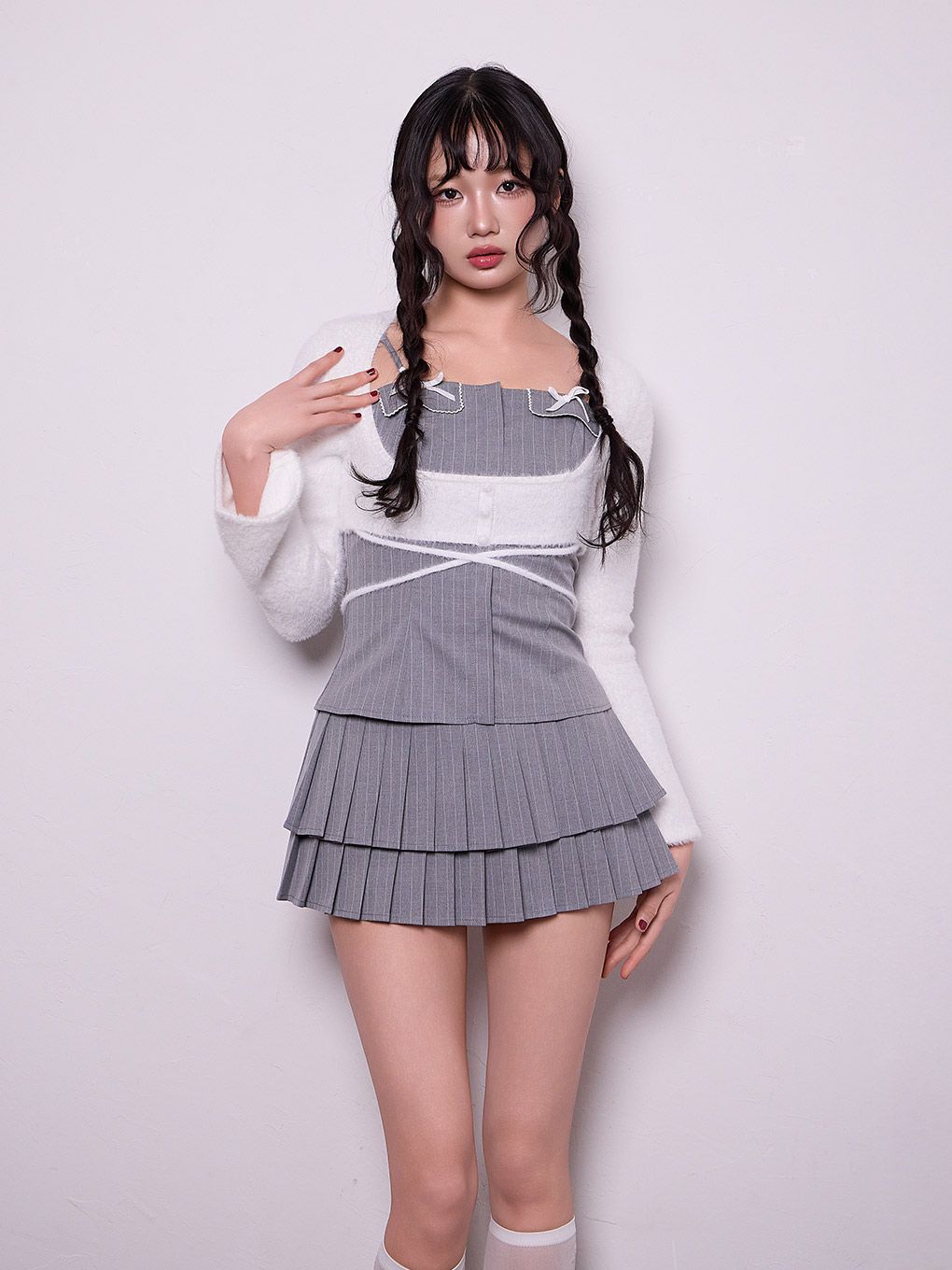 【BUBBLES】リボンポケットアンサンブル