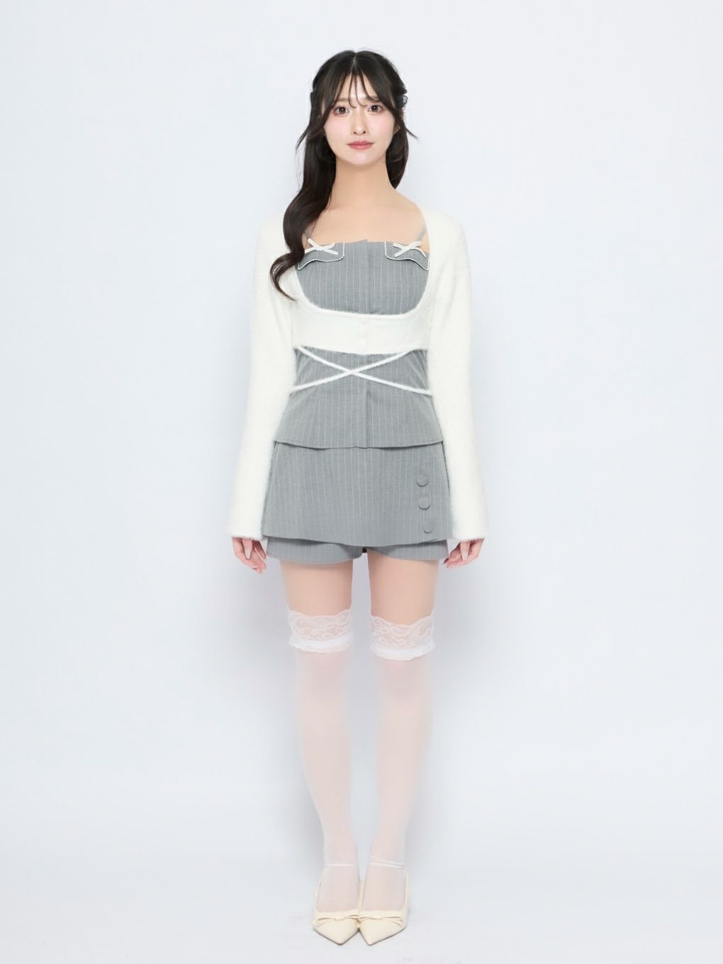 【BUBBLES】リボンポケットアンサンブル