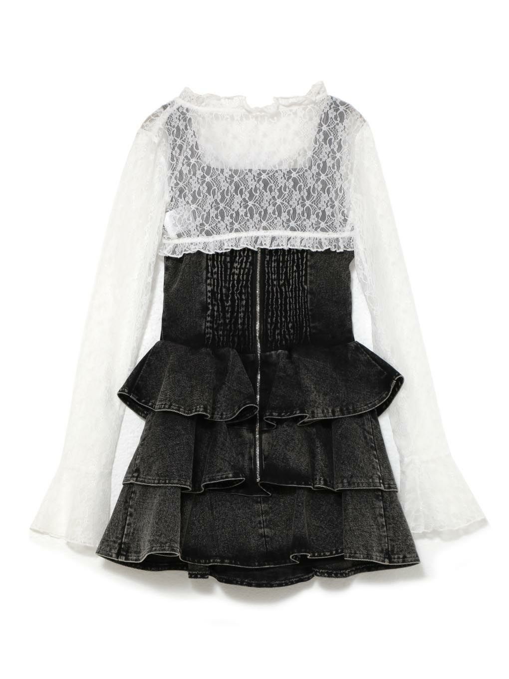 【BUBBLES】デニムティアードワンピース