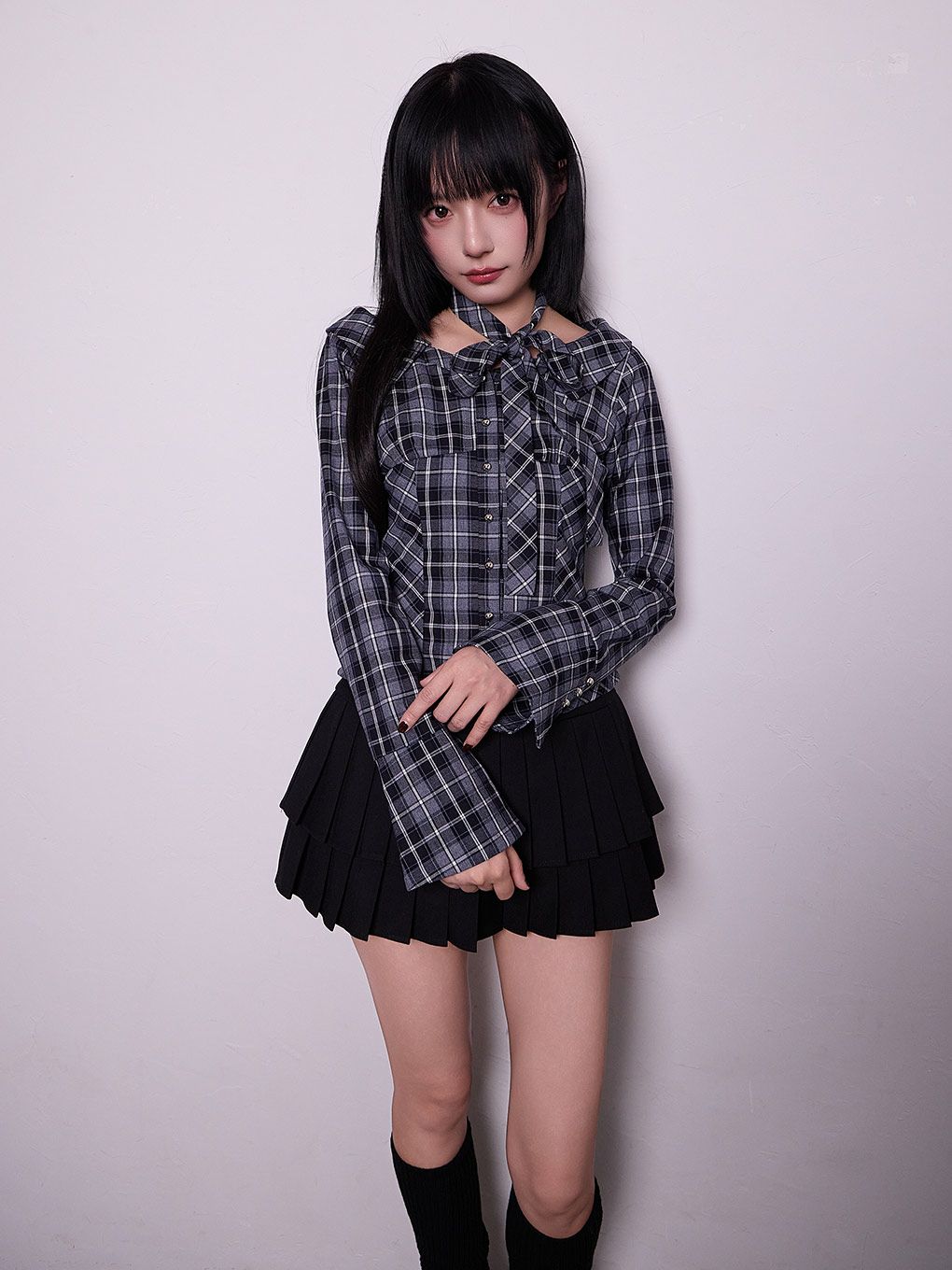 【BUBBLES】オフショルリボンタイブラウス