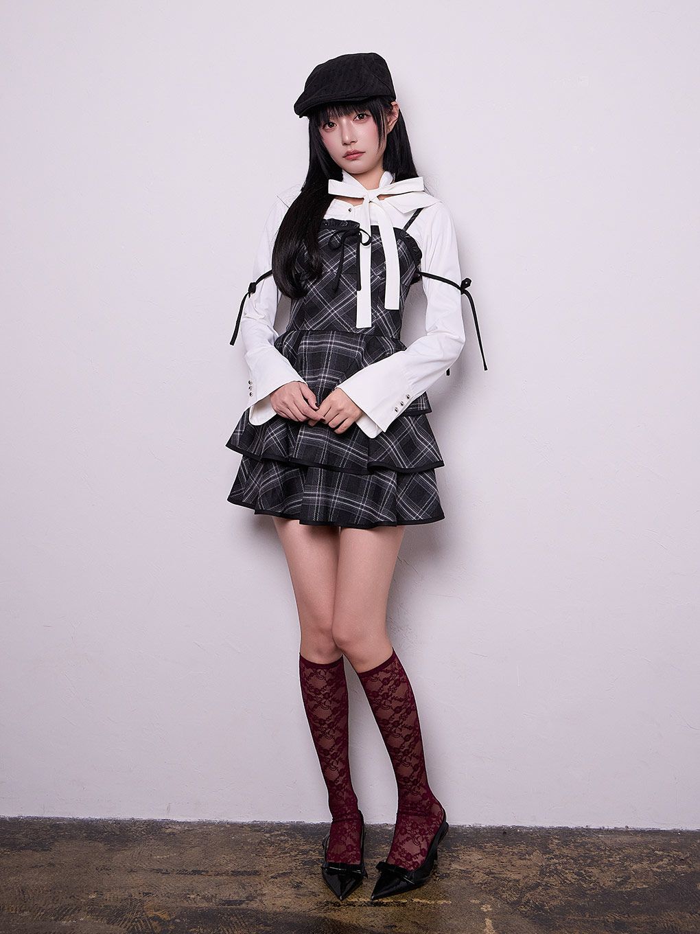 【BUBBLES】オフショルリボンタイブラウス