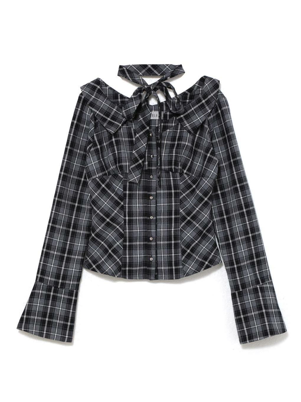 【BUBBLES】オフショルリボンタイブラウス