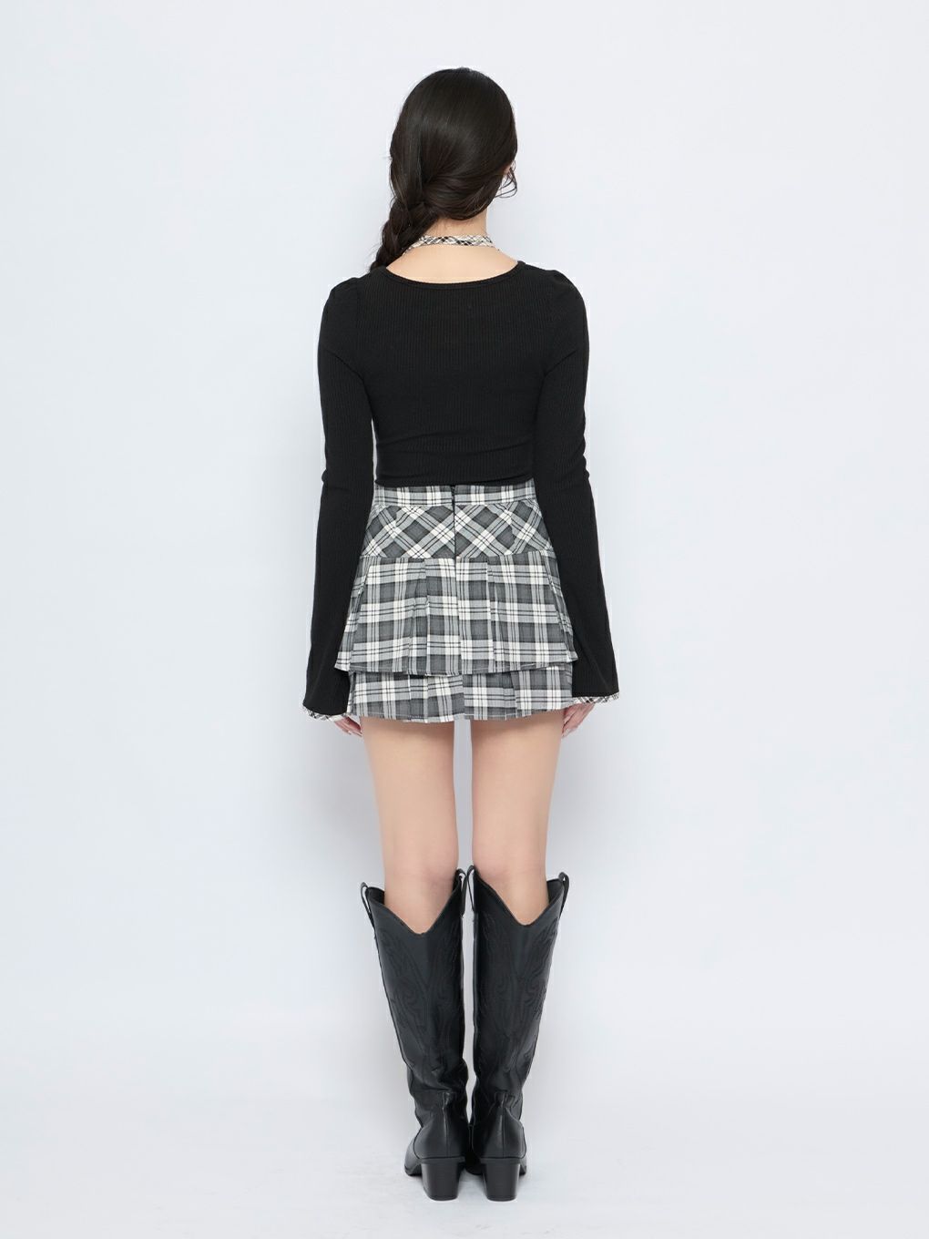 【BUBBLES】ポイントチェックリブトップス