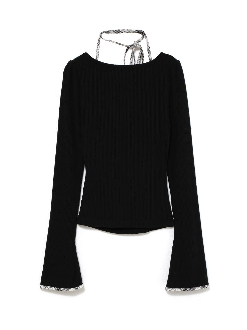 【BUBBLES】ポイントチェックリブトップス