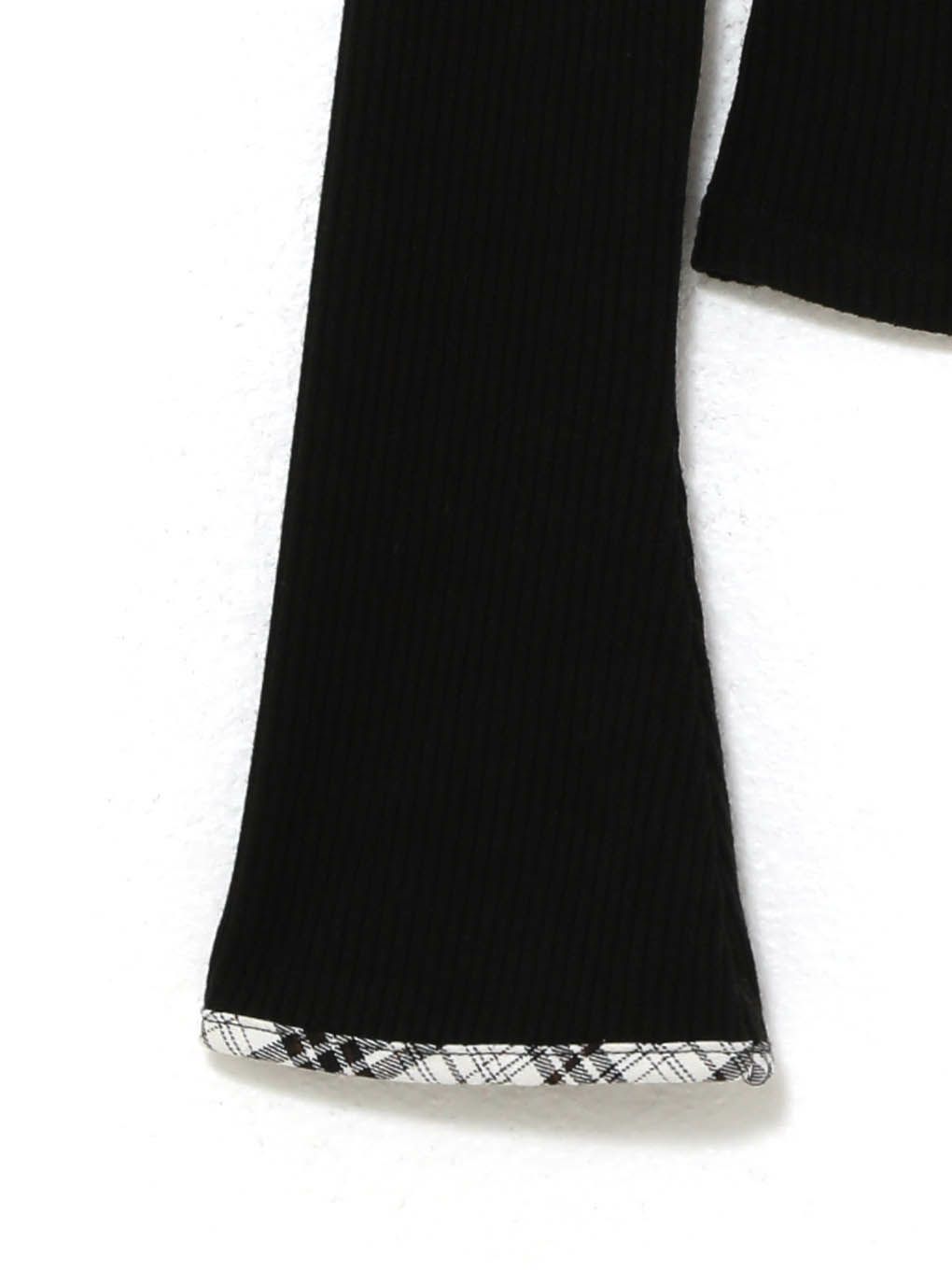 【BUBBLES】ポイントチェックリブトップス