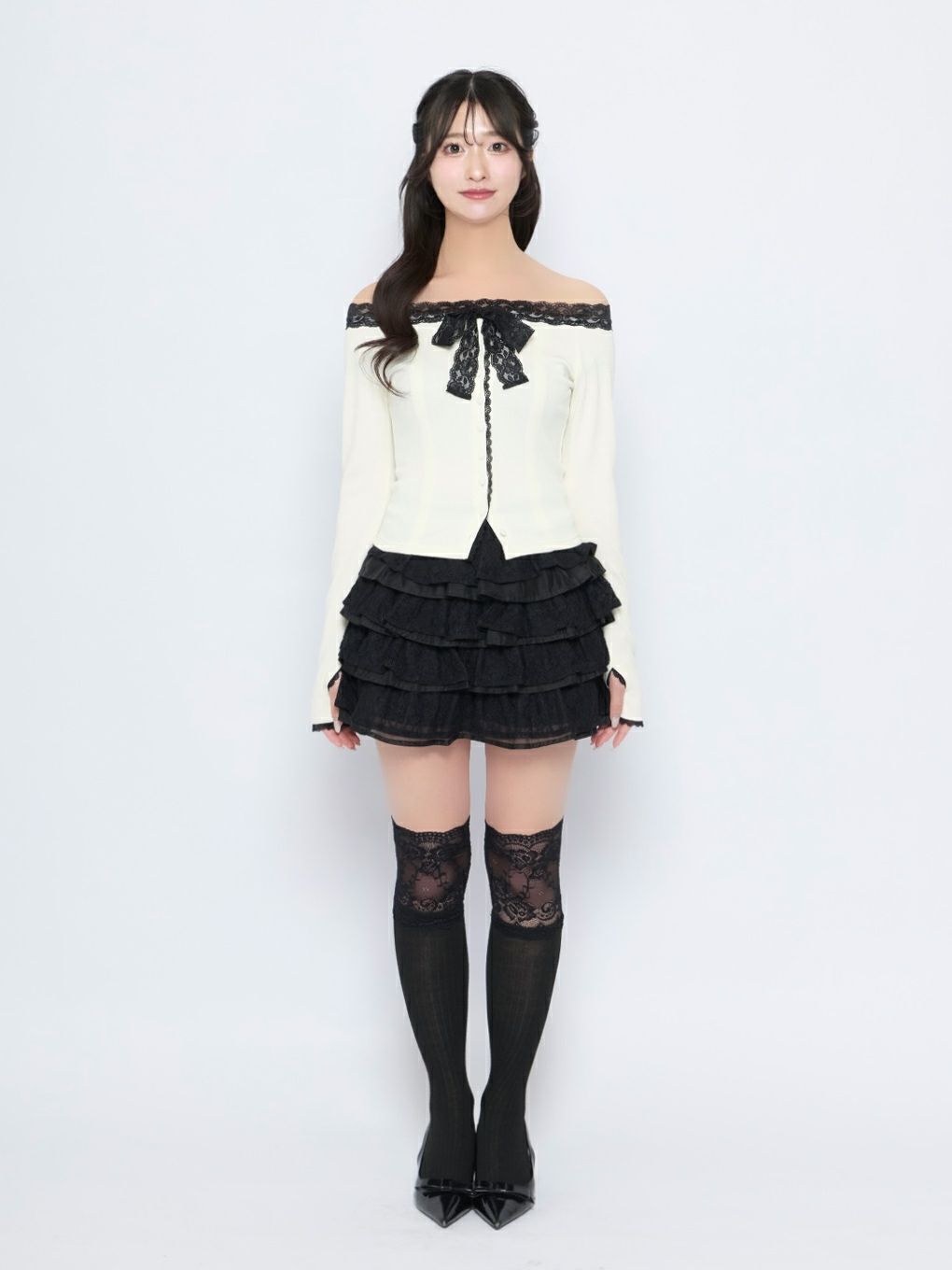 【BUBBLES】レースリボントップス