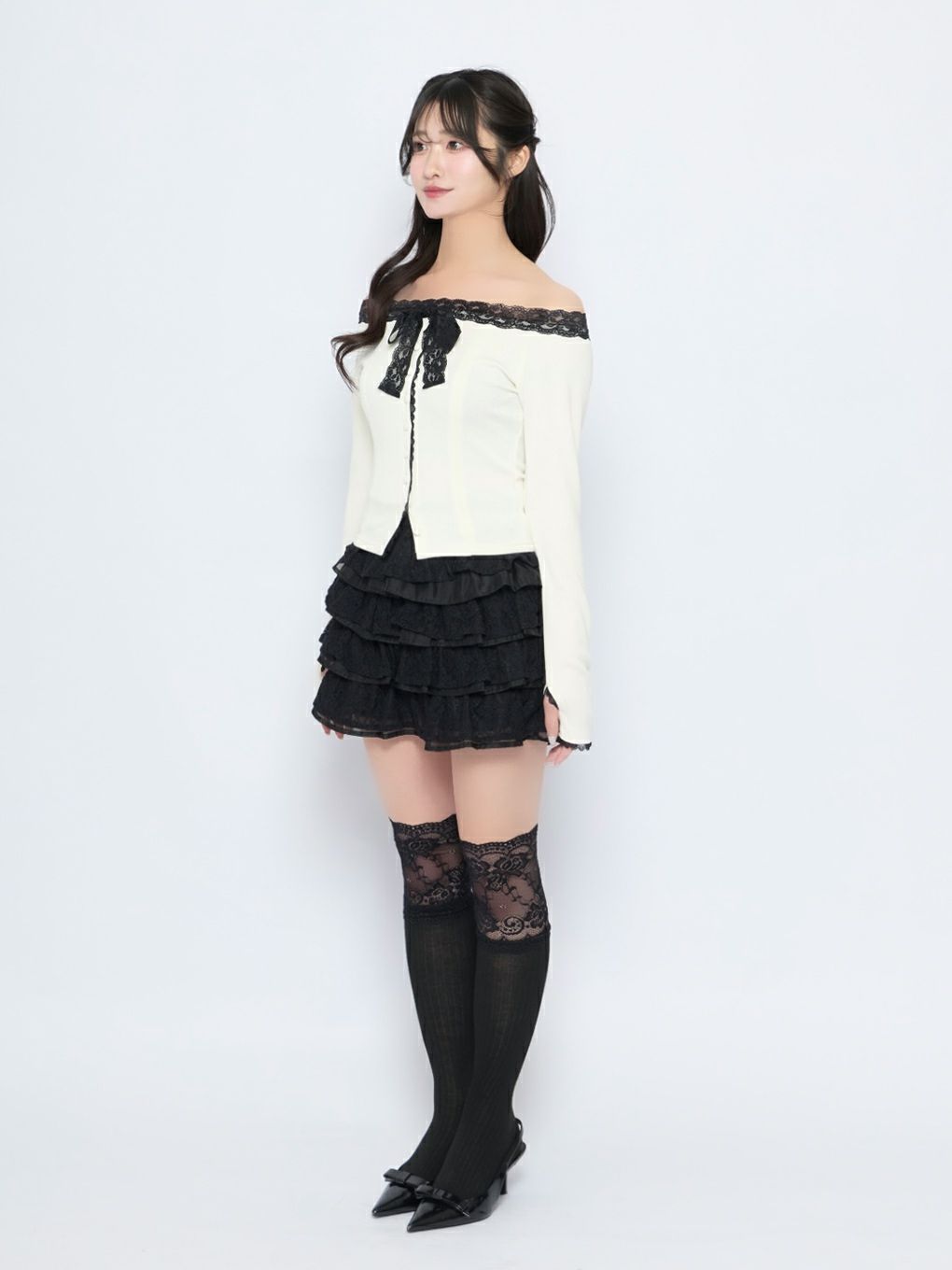 【BUBBLES】レースリボントップス