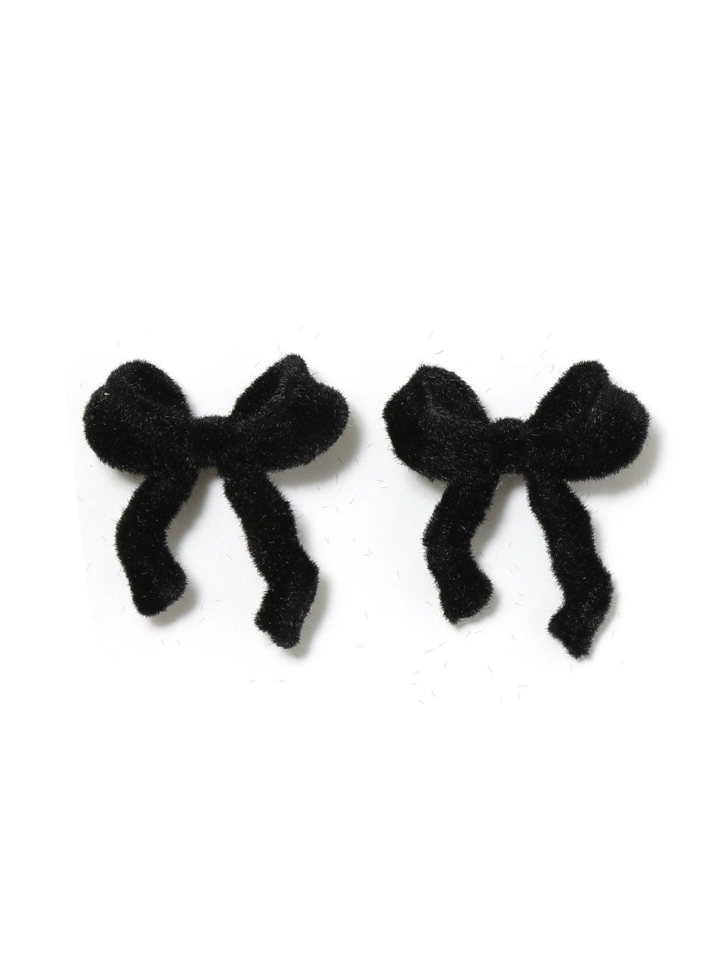 【BUBBLES】ブラックリボンピアス