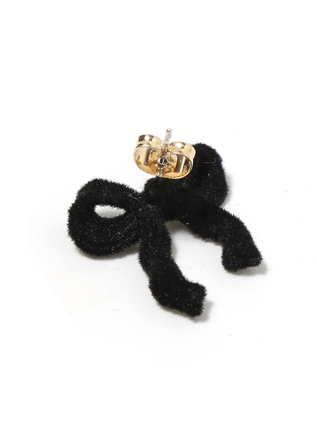 【BUBBLES】ブラックリボンピアス