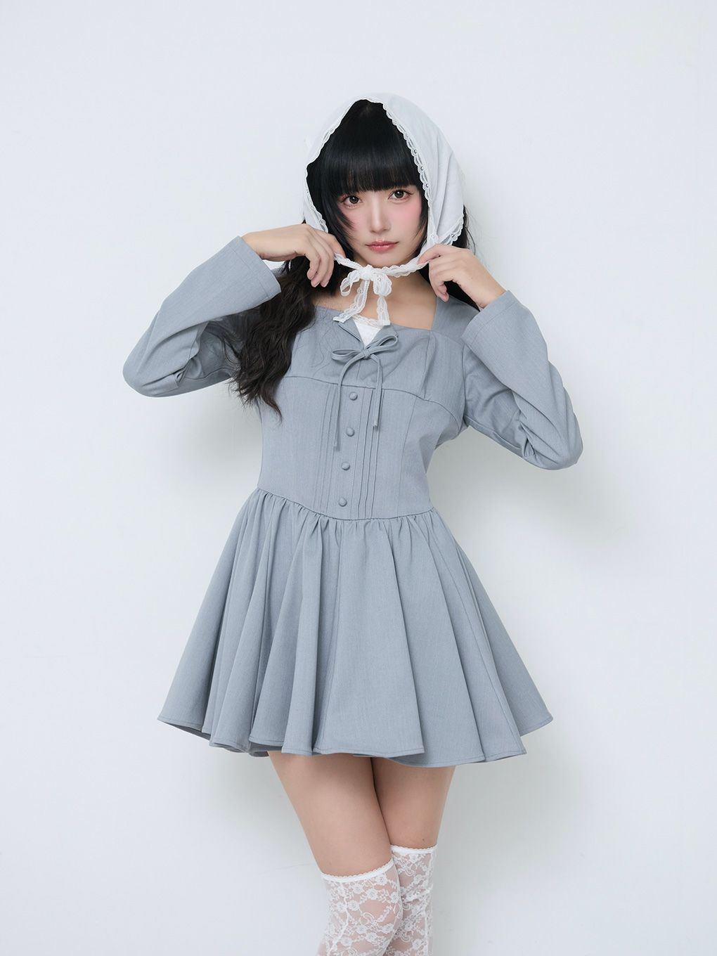 【BUBBLES】レースレイヤードワンピース