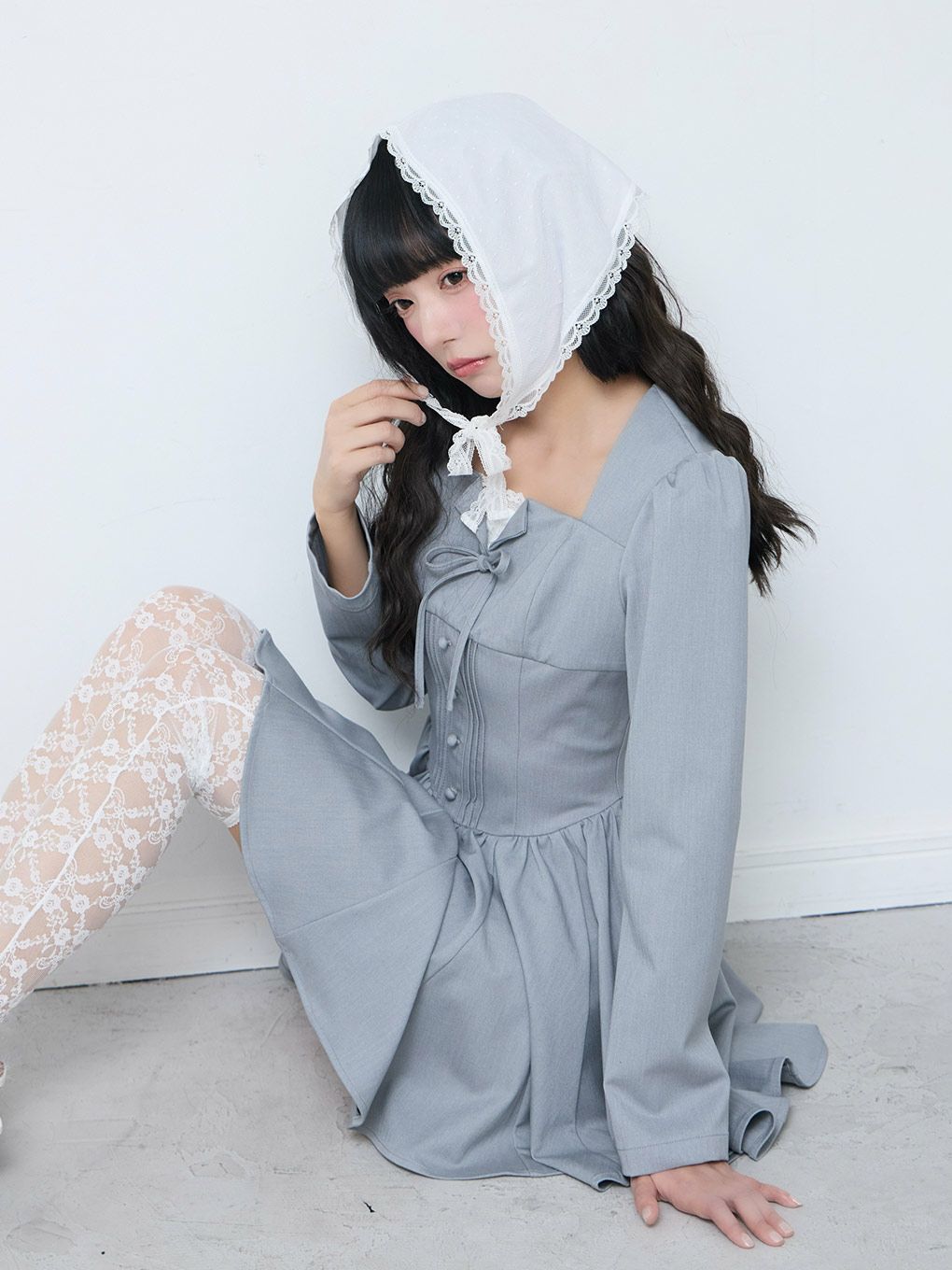 【BUBBLES】レースレイヤードワンピース