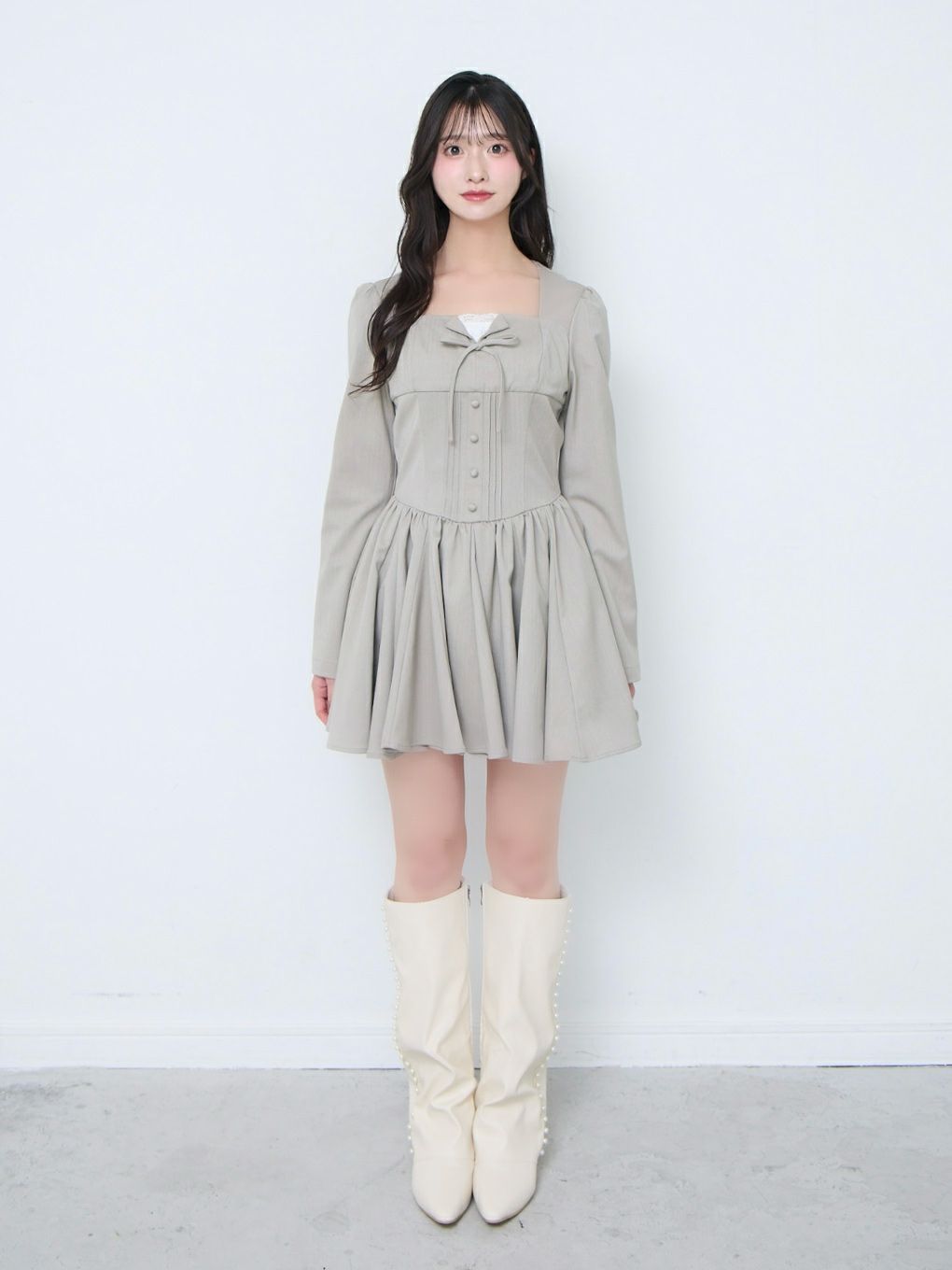 【BUBBLES】レースレイヤードワンピース