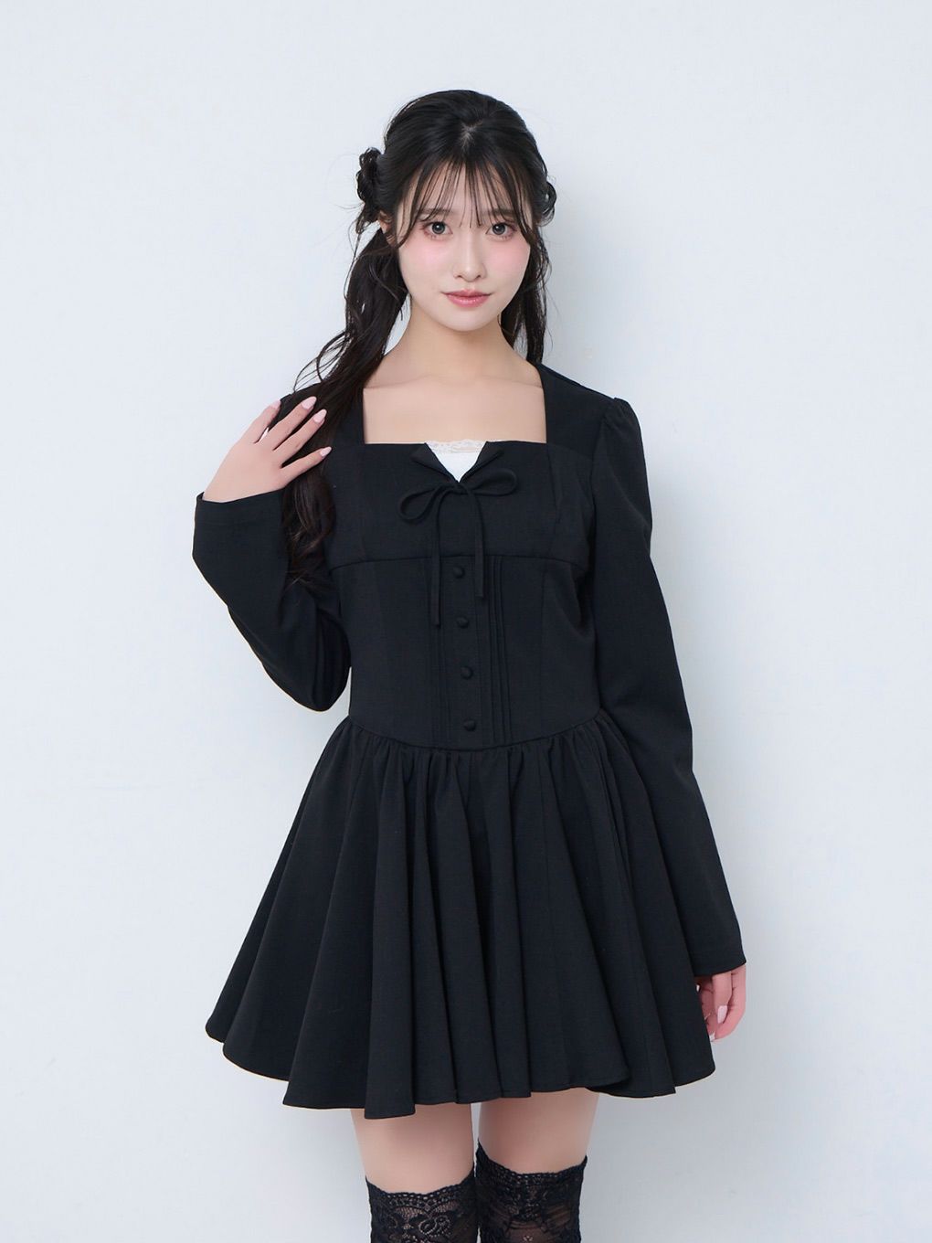 【BUBBLES】レースレイヤードワンピース