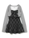 【BUBBLES】チェックパーカーワンピース