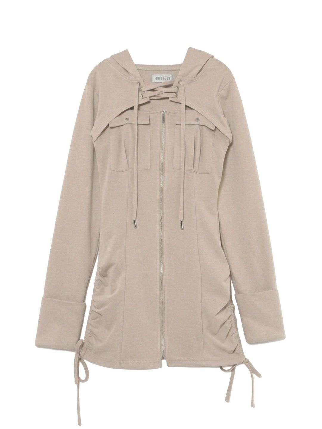 BUBBLES】レースアップパーカーワンピース | sparkling mall online store