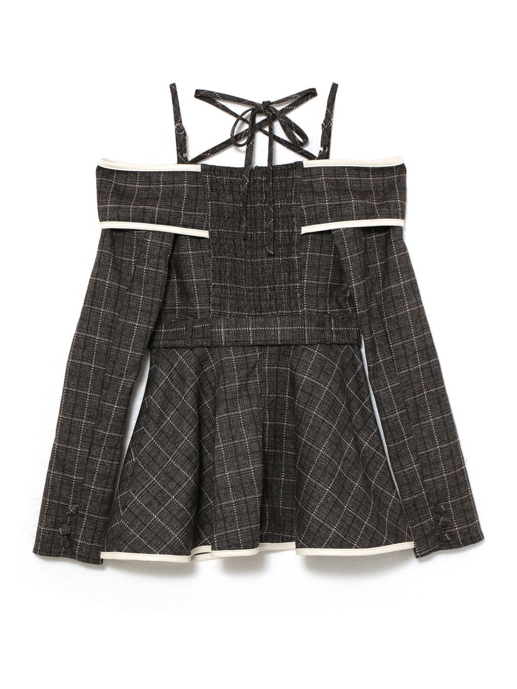 【BUBBLES】リボンオフショルセットアップ