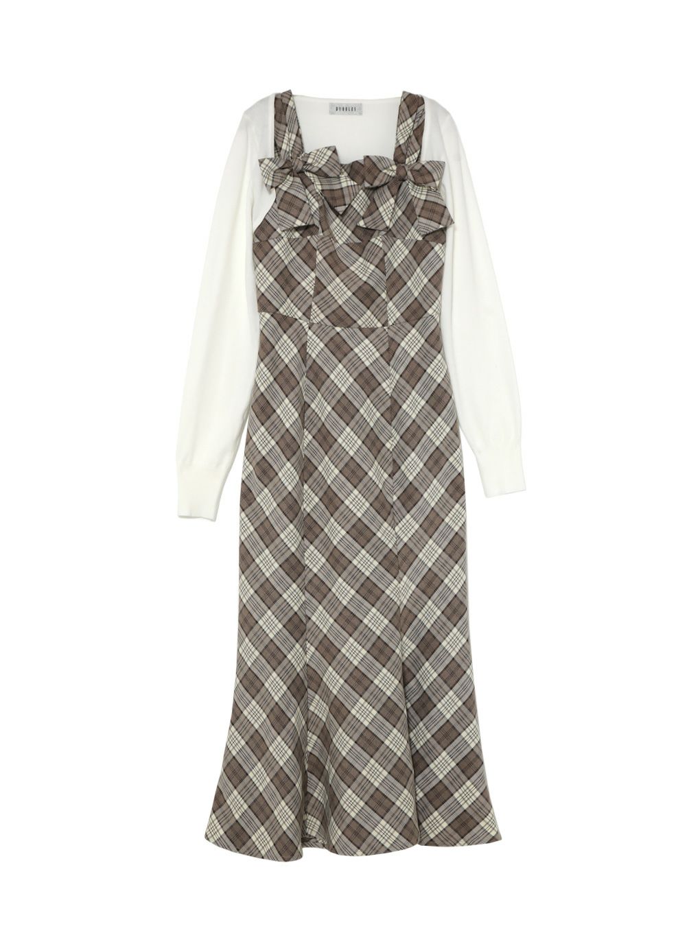 【BUBBLES】ダブルリボンロングワンピース